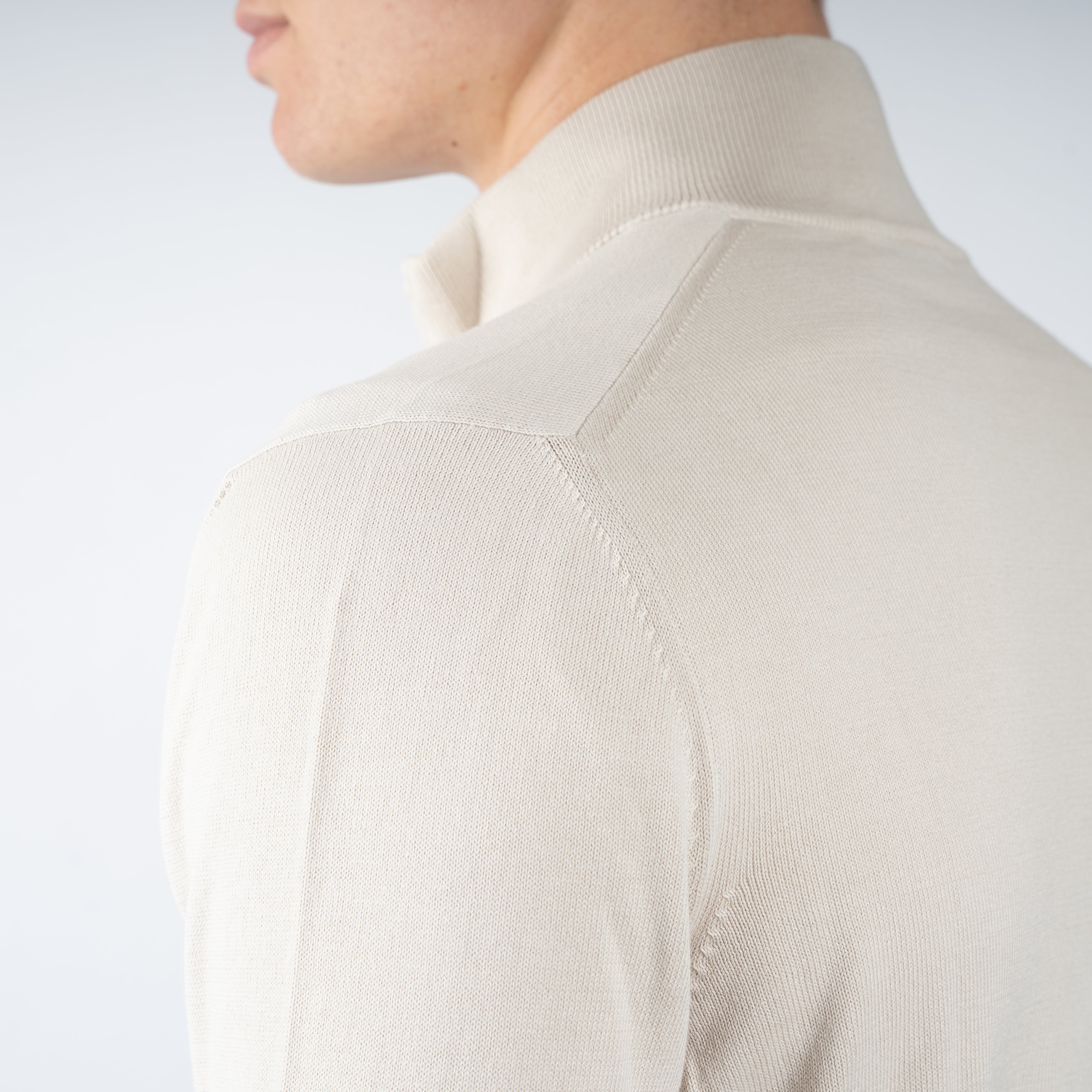 Gran Sasso Gebreid Vest Beige | Pure Cotton