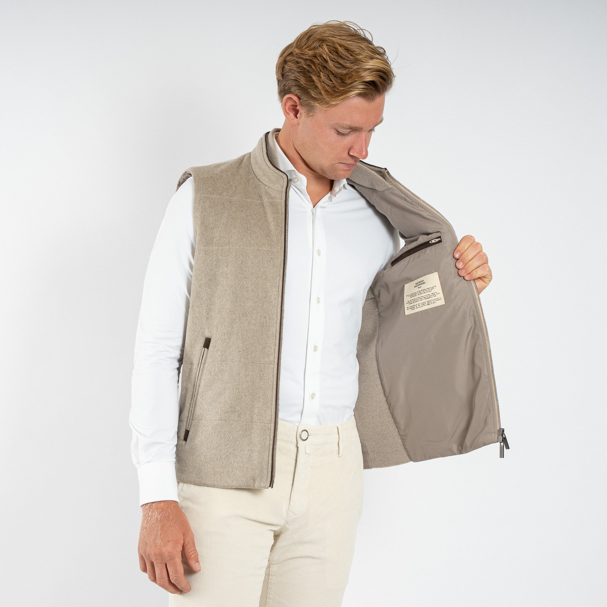 Maurizio Baldassari Bodywarmer Beige | Arena Vest