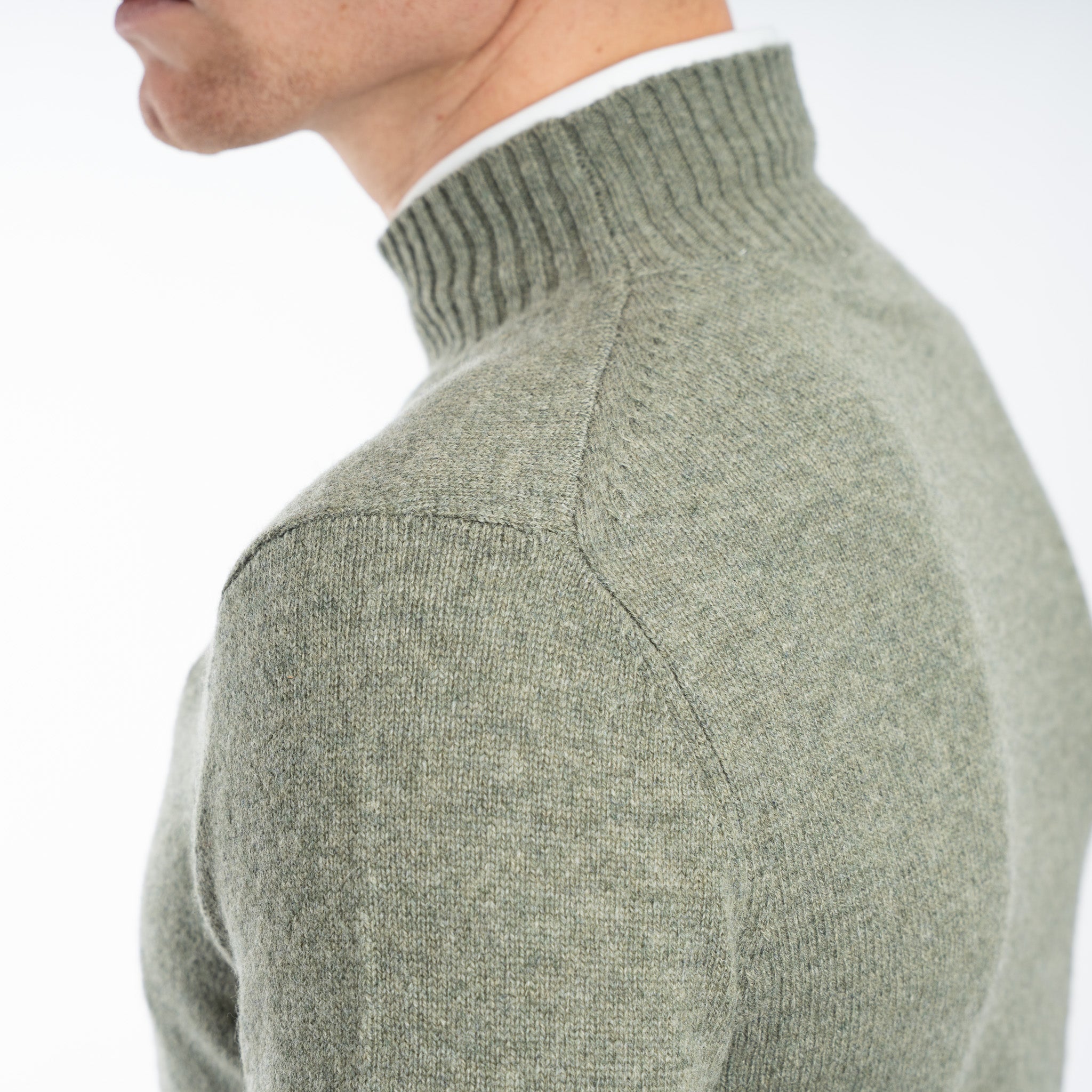 SEVEN DIALS Gebreide Turtleneck Trui Groen | Emsley