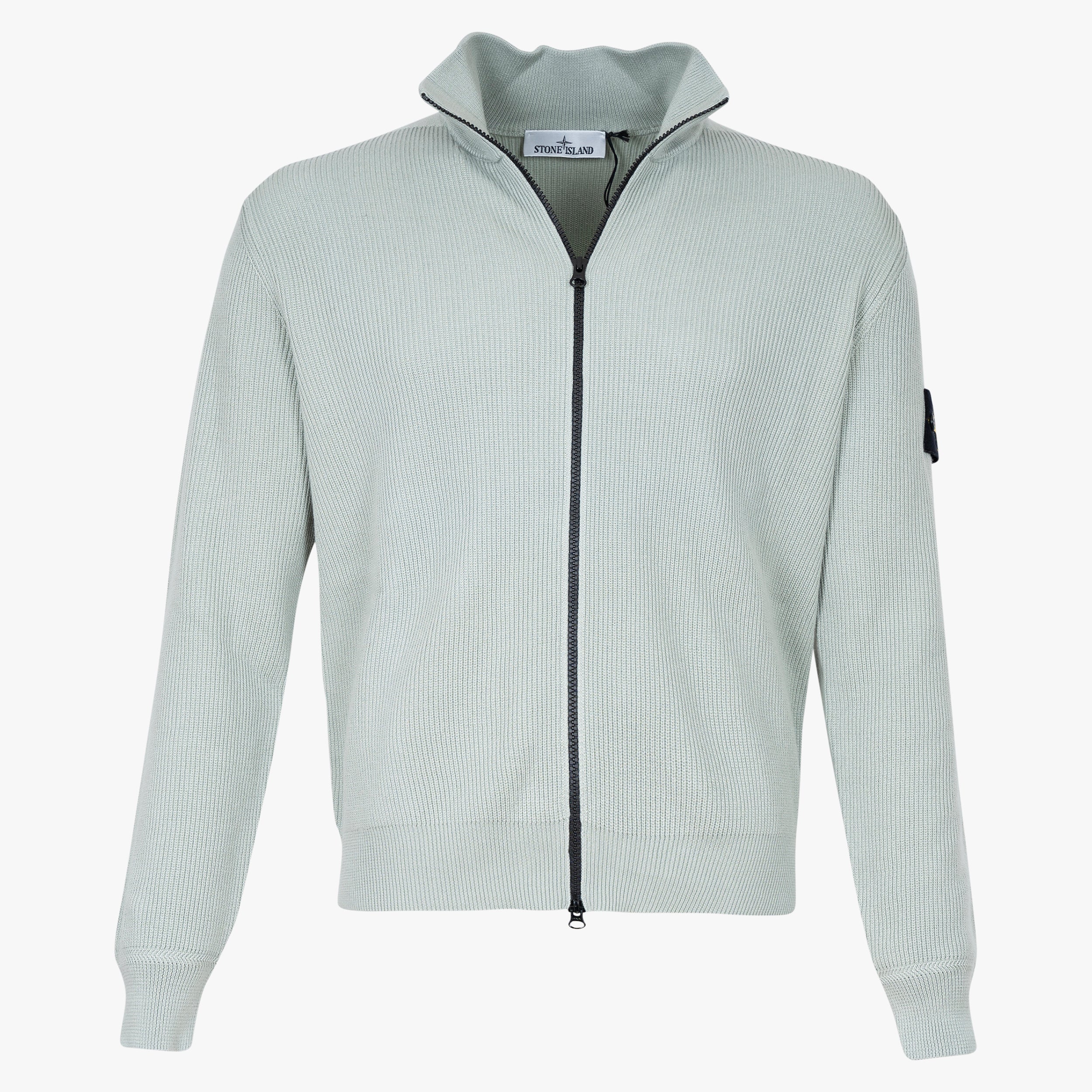 Stone Island Gebreid Vest Lichtgroen | Soft Organic Cotton