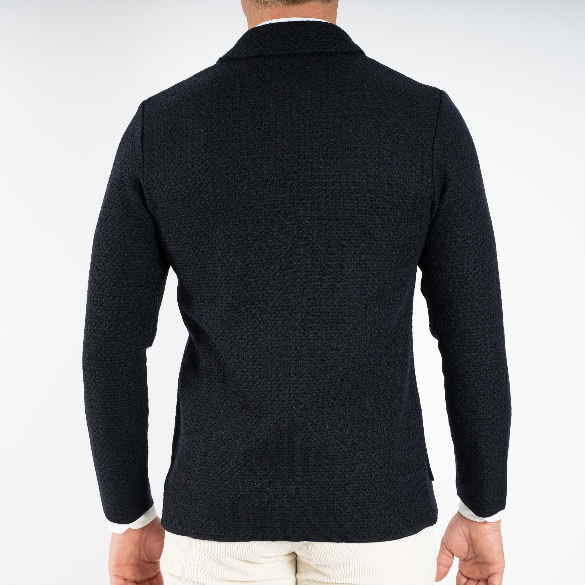 Maurizio Baldassari Gebreid Knoopvest Donkerblauw | San Marco Swacket