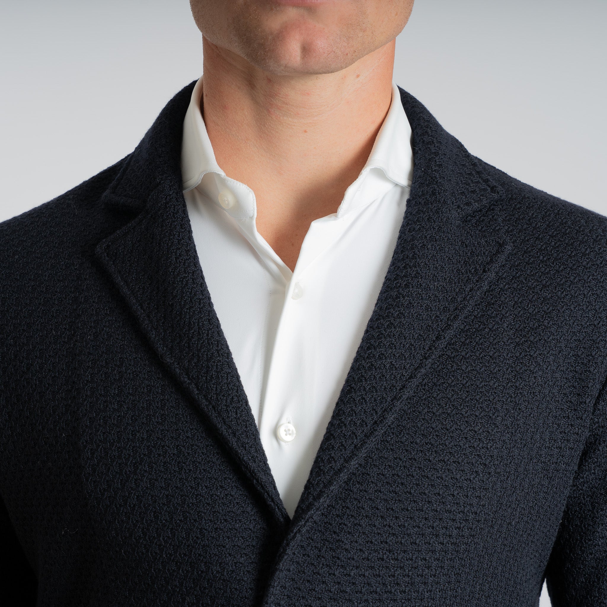 Maurizio Baldassari Gebreid Knoopvest Donkerblauw | San Marco Swacket
