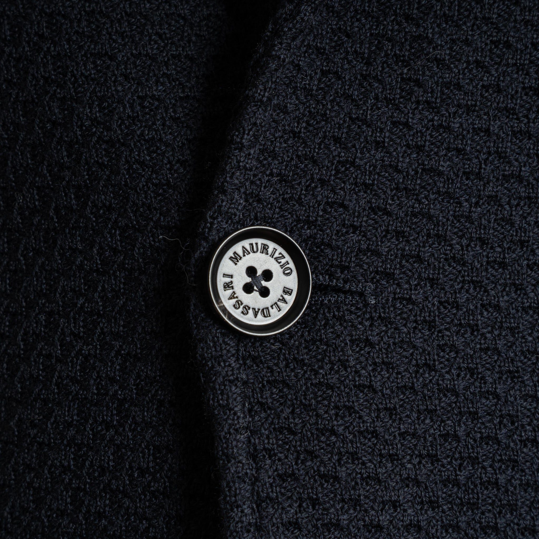 Maurizio Baldassari Gebreid Knoopvest Donkerblauw | San Marco Swacket