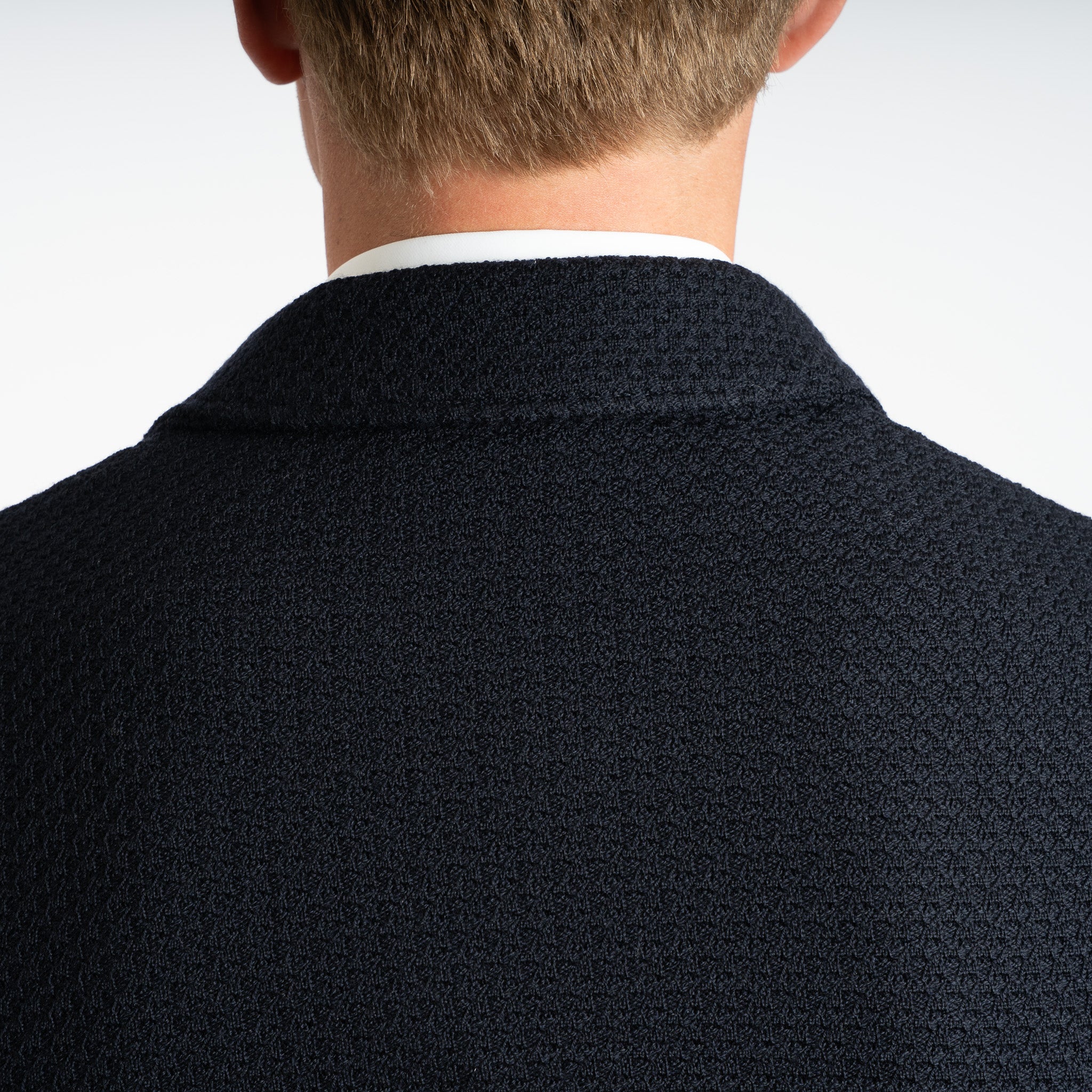 Maurizio Baldassari Gebreid Knoopvest Donkerblauw | San Marco Swacket