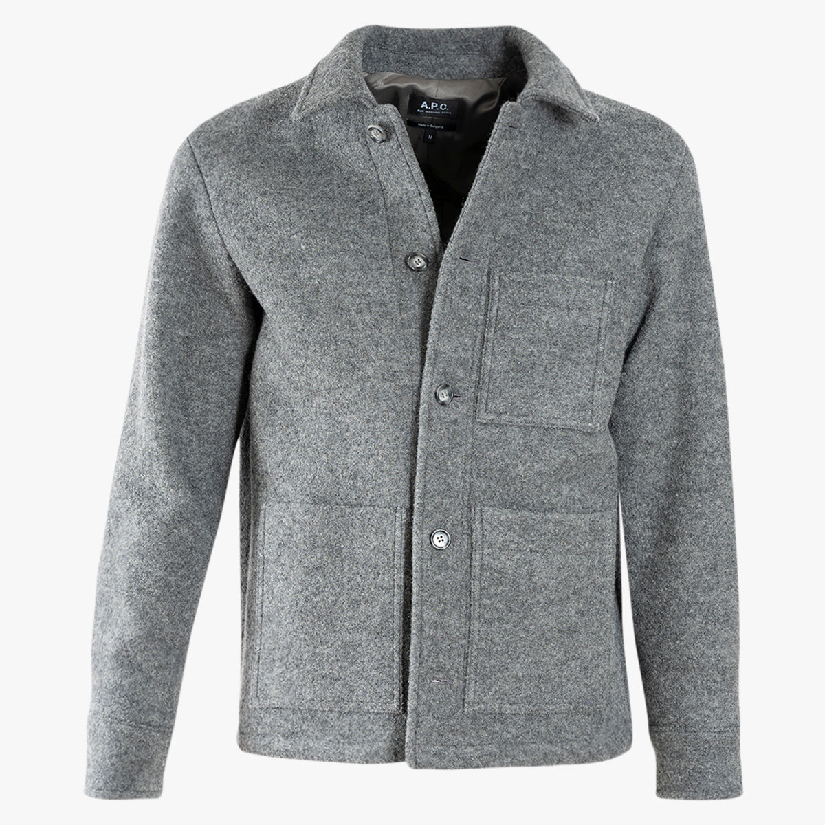 A.P.C. Flannel Overshirt Grijs | Emile