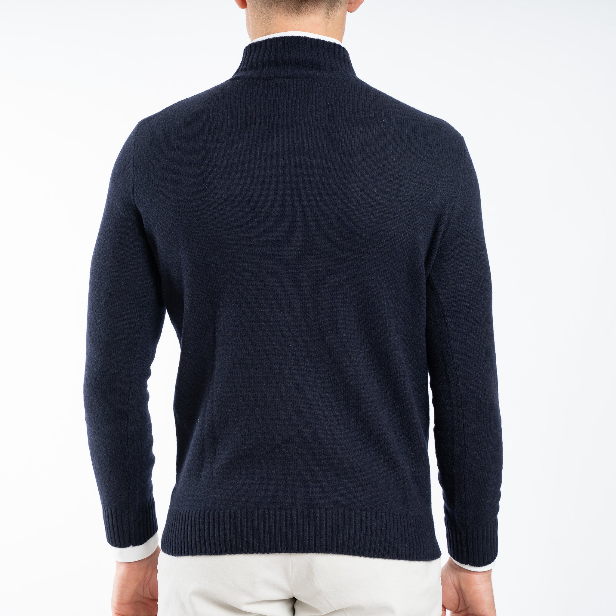 SEVEN DIALS Gebreide Turtleneck Trui Blauw | Emsley