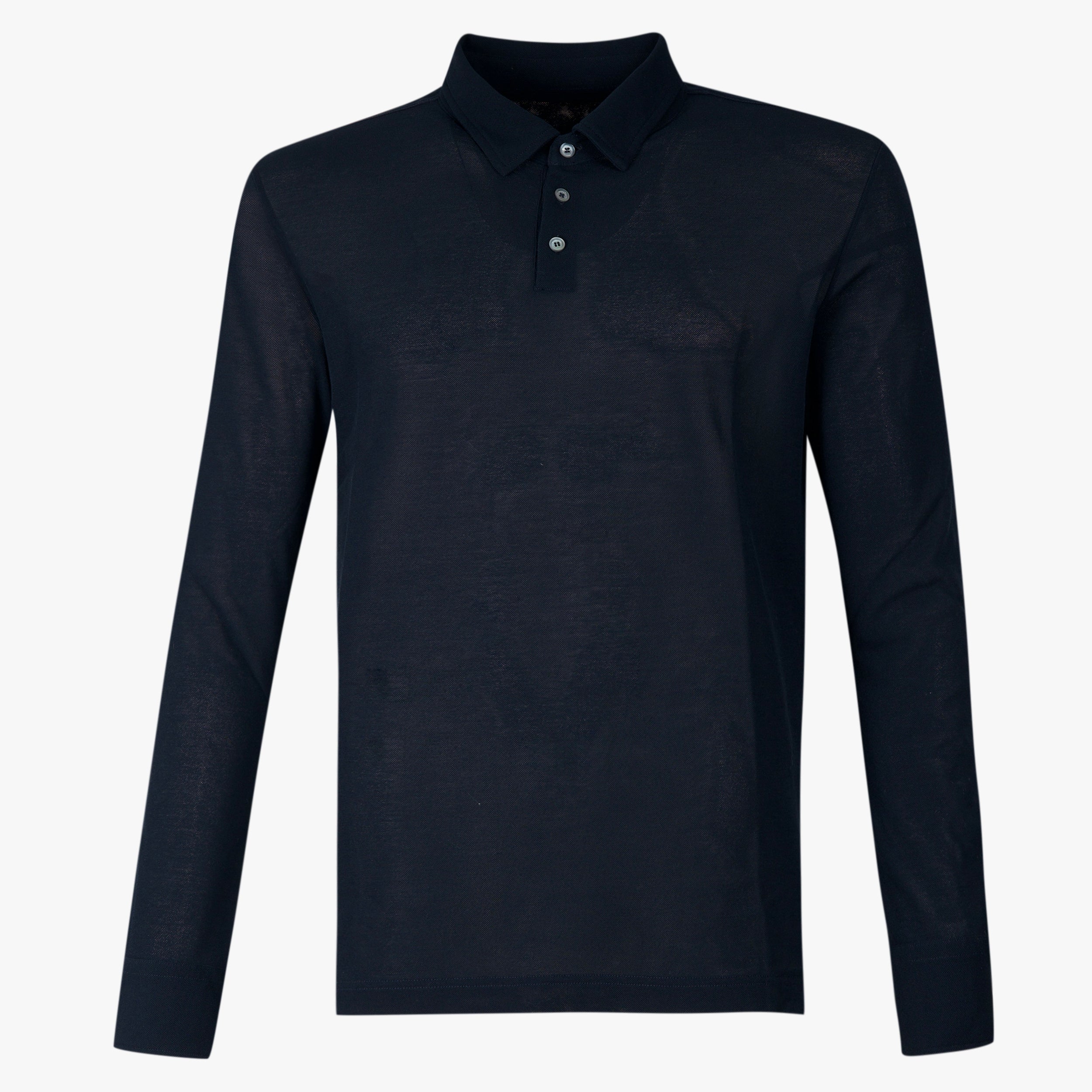 Zanone Polo Lange Mouw Blauw | IceCotton