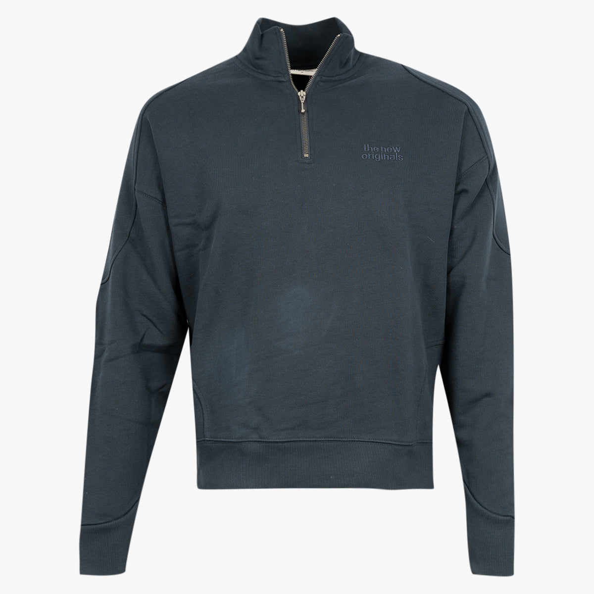 The New Originals Trui met Rits Donkerblauw | Emblem Half Zip