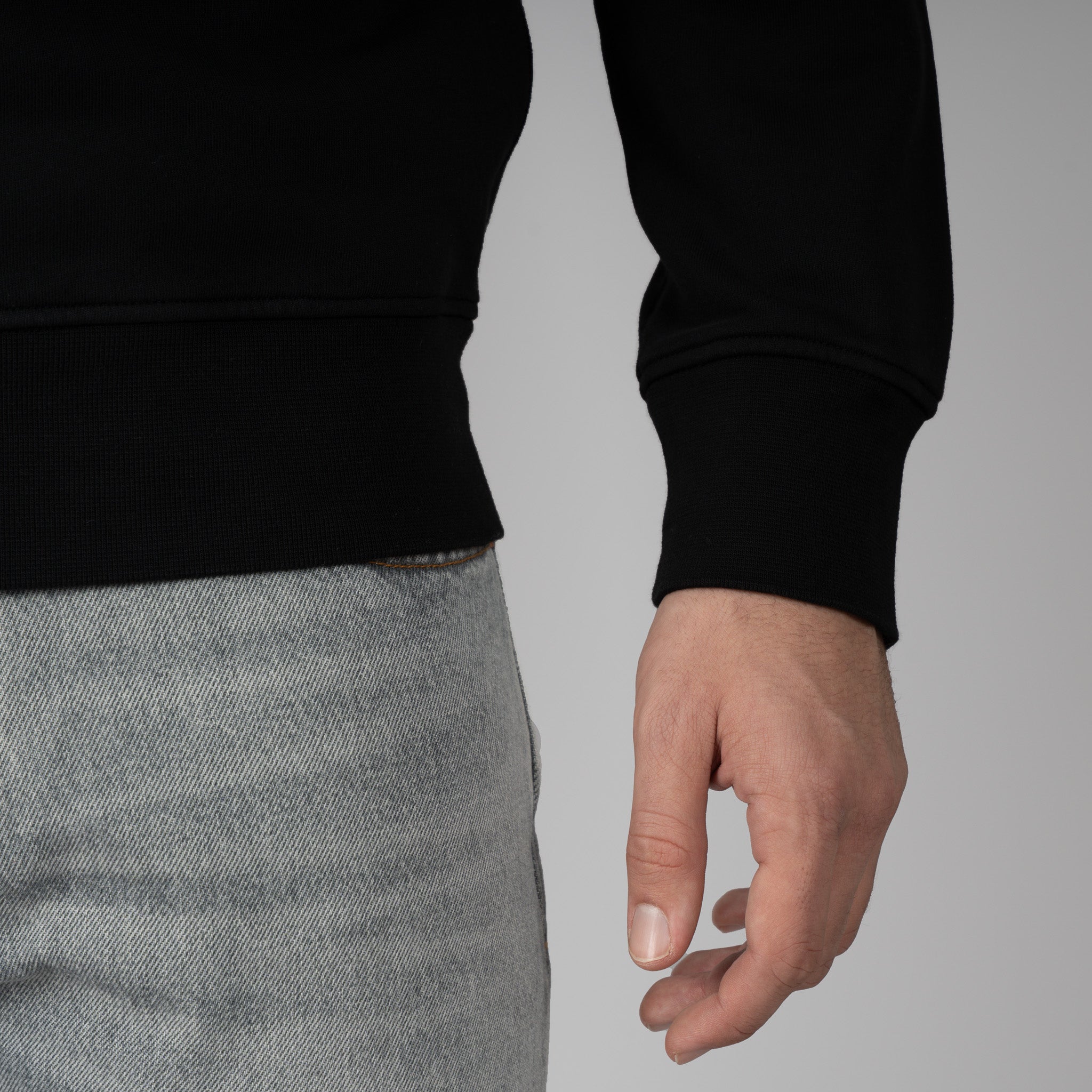 Stone Island Sweater Zwart | Cotton Fleece