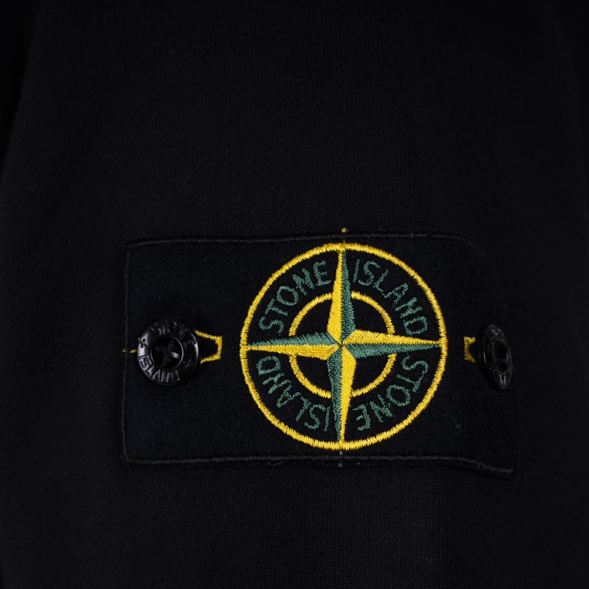 Stone Island Sweater Zwart | Cotton Fleece