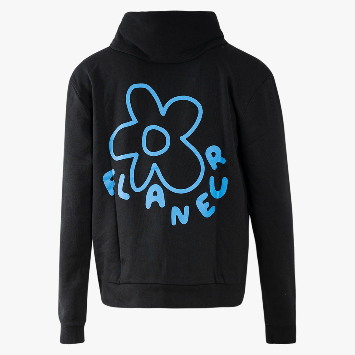 Flaneur Hoodie met Backprint Zwart | Blossom Hoodie