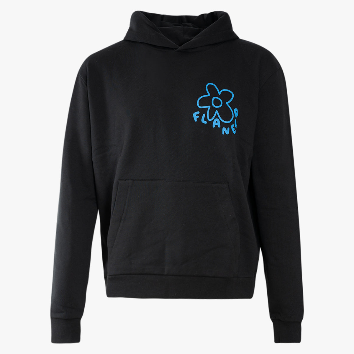 Flaneur Hoodie met Backprint Zwart | Blossom Hoodie