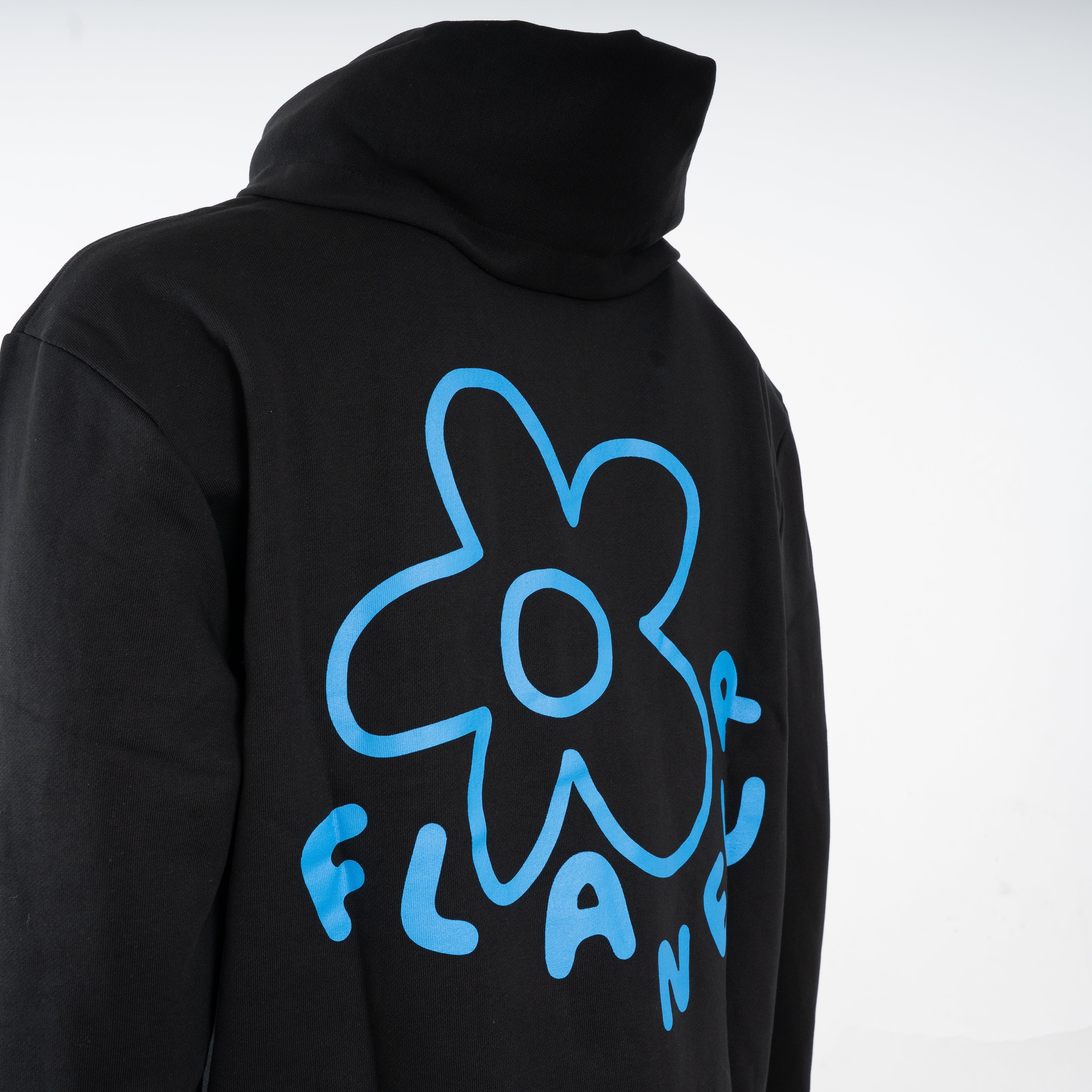 Flaneur Hoodie met Backprint Zwart | Blossom Hoodie