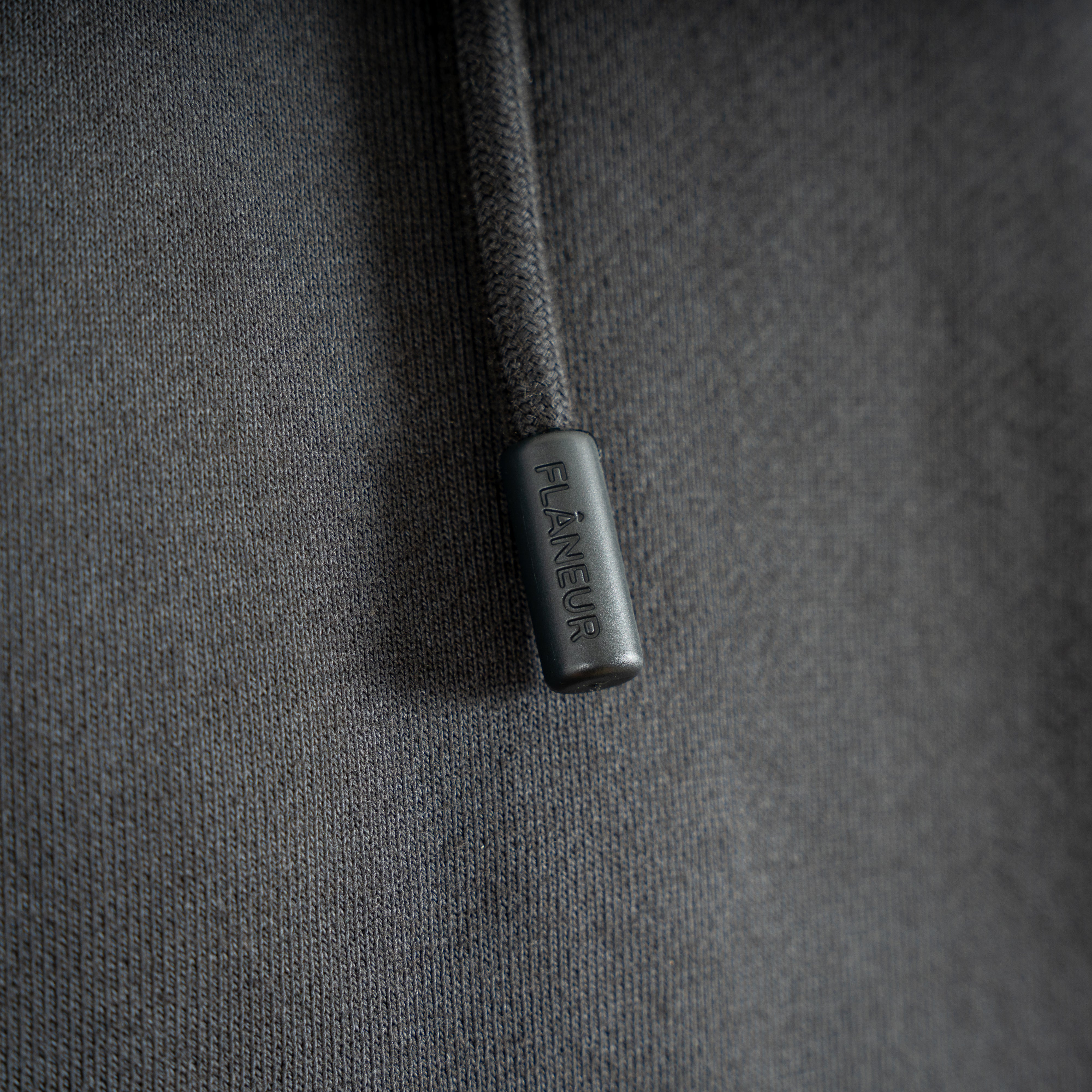 Flaneur Hoodie Zwart | Double Logo Washed Hoodie