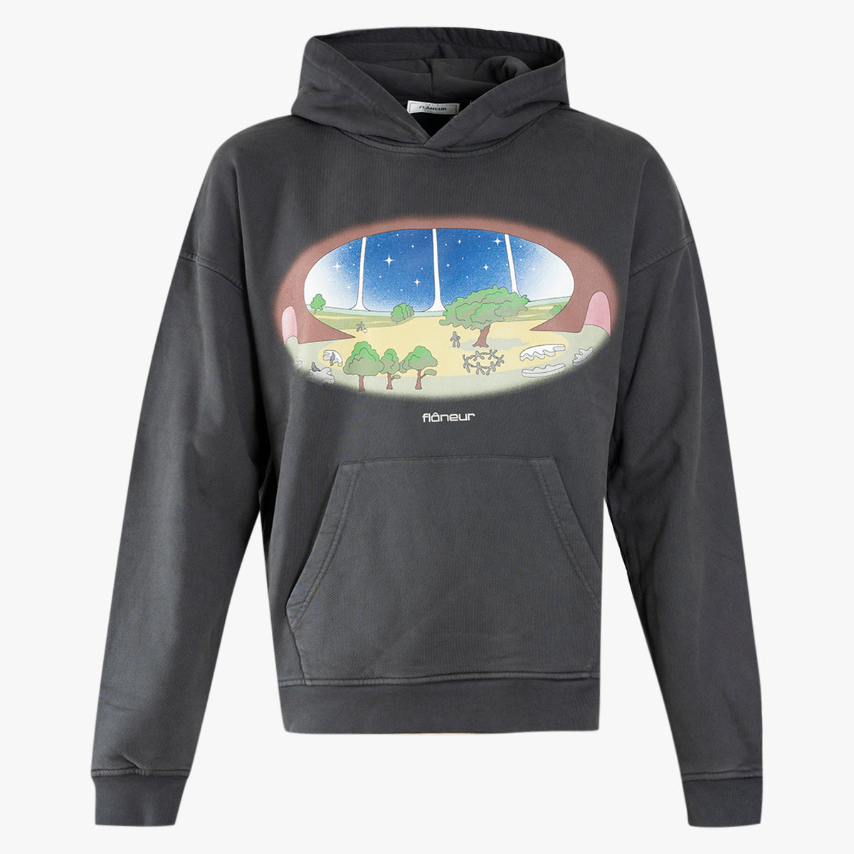 Flaneur Hoodie Zwart | Stardome Hoodie