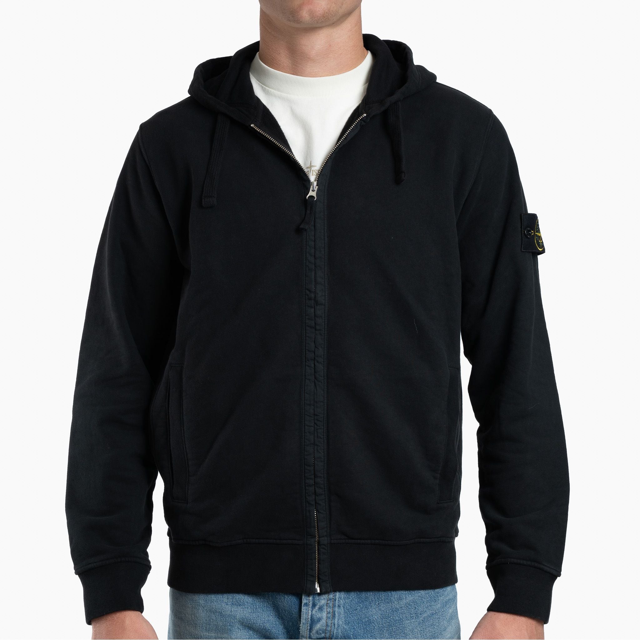 Stone Island Vest Zwart | Brushed Organic Cotton