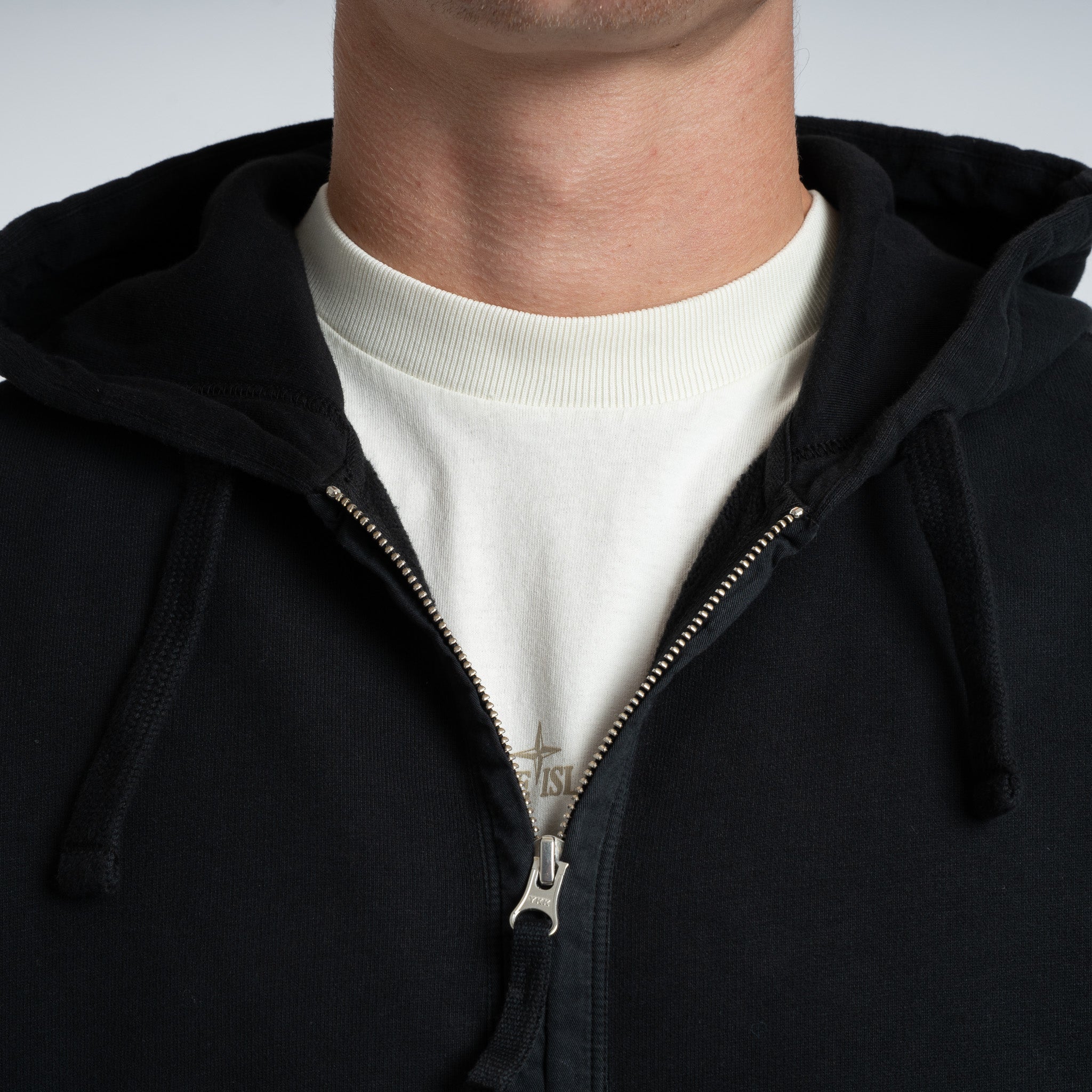 Stone Island Vest Zwart | Brushed Organic Cotton
