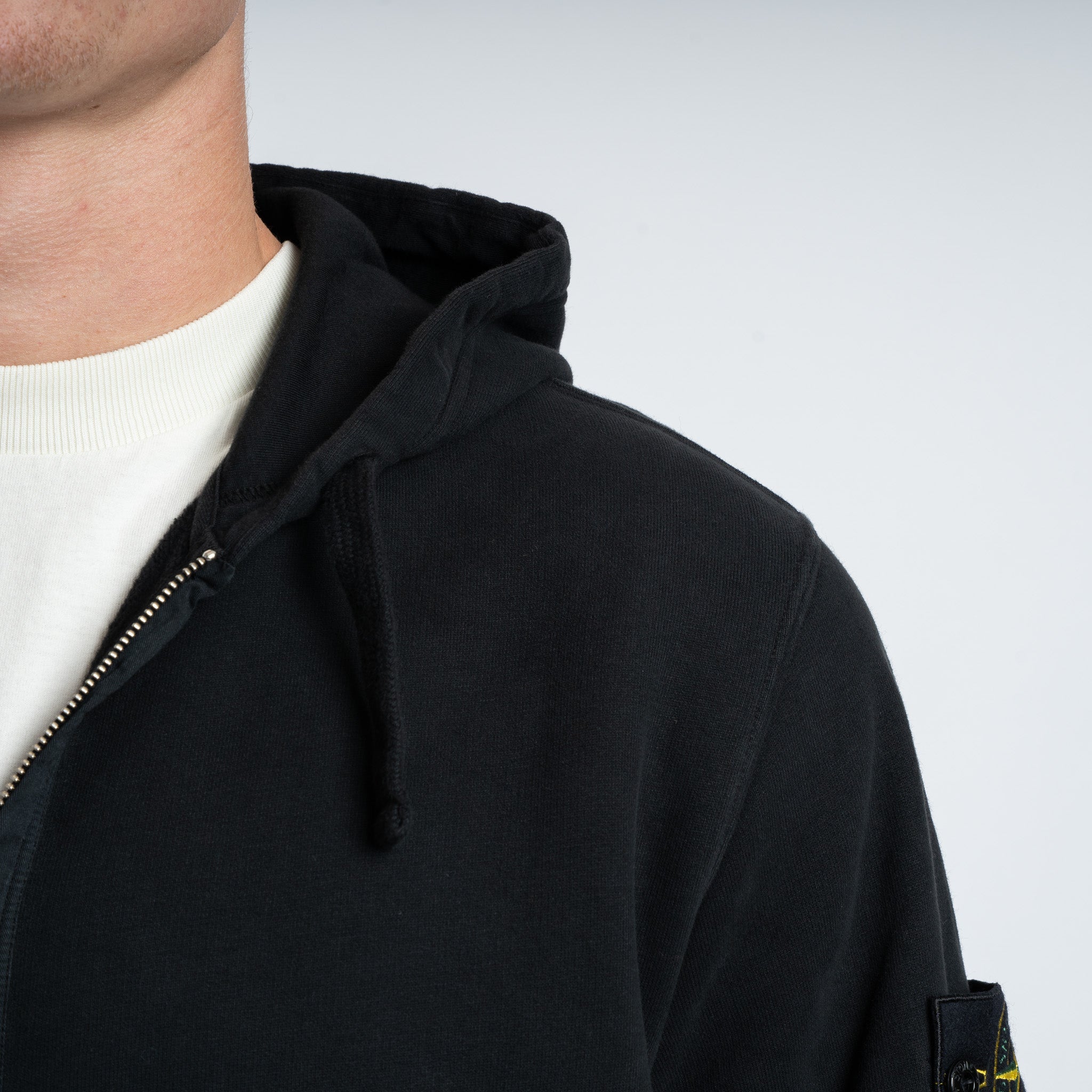 Stone Island Vest Zwart | Brushed Organic Cotton