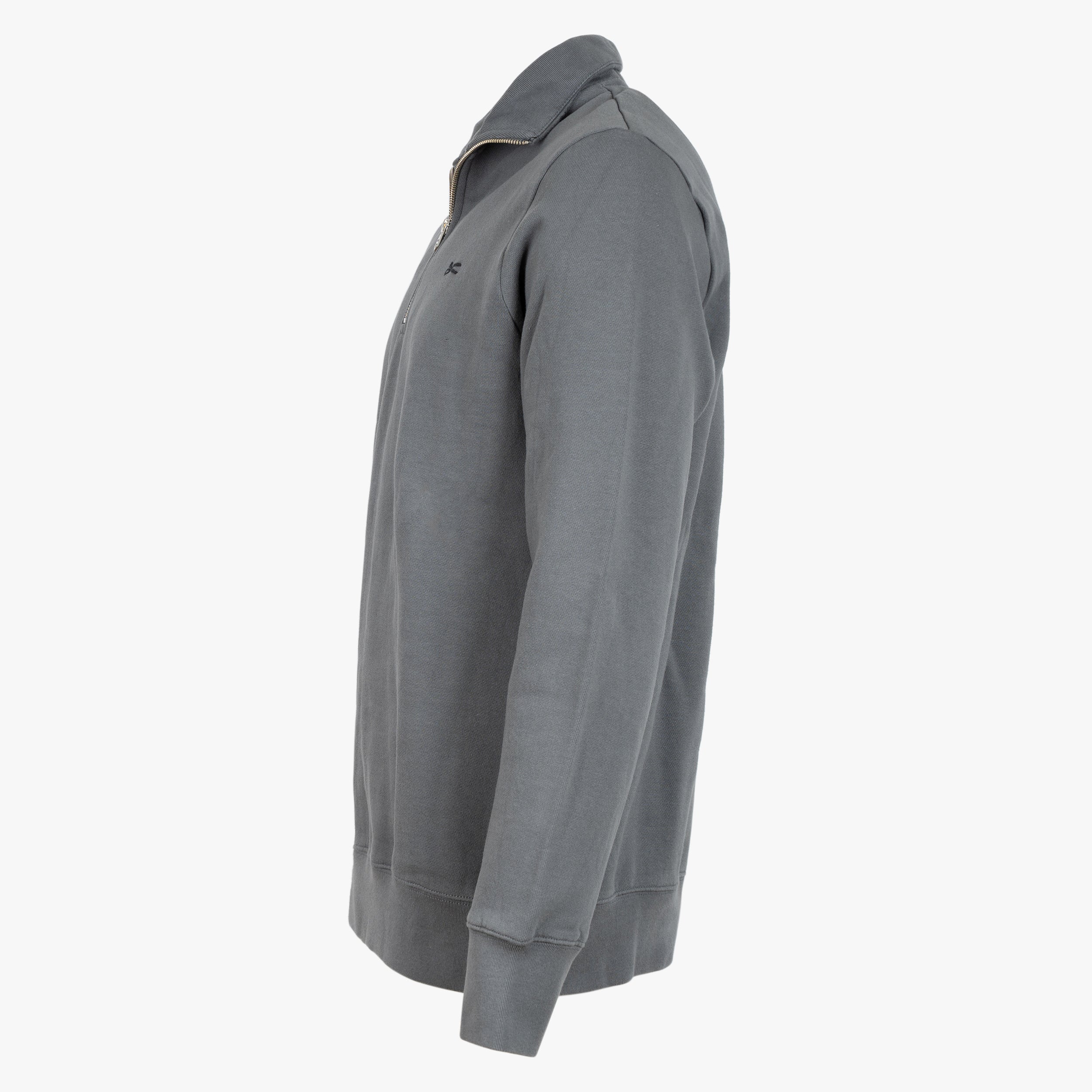 Denham Sweater met Rits Grijs | Scissor Half Zip