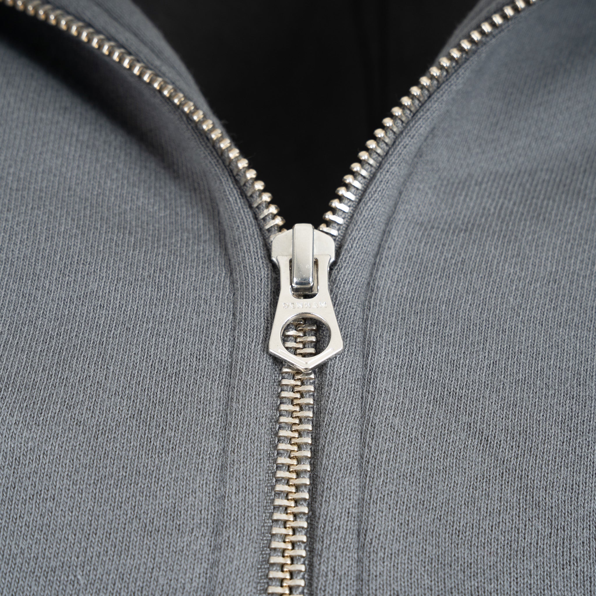 Denham Sweater met Rits Grijs | Scissor Half Zip