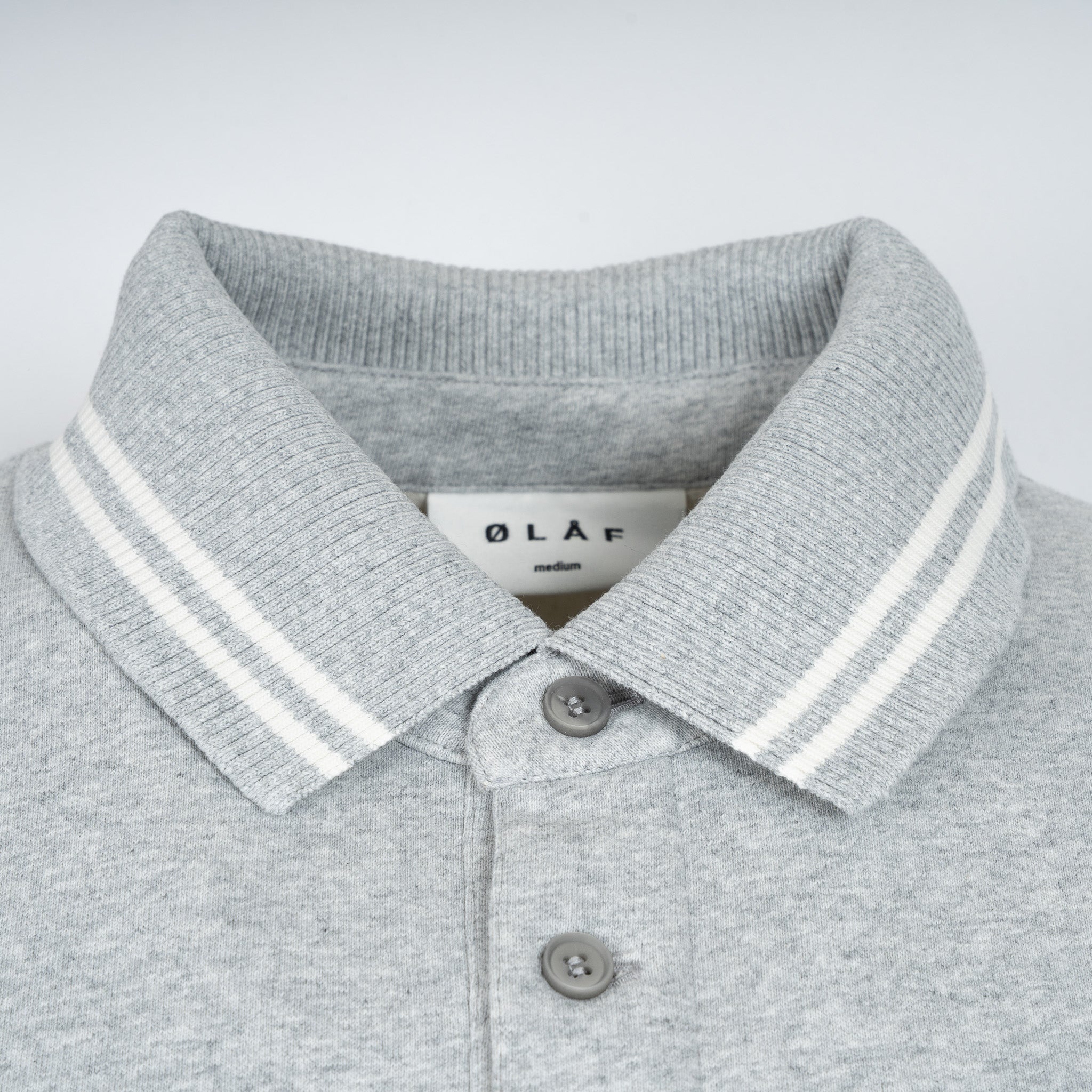 Olaf Polo Sweater Grijs | Tipping Detail Oversized