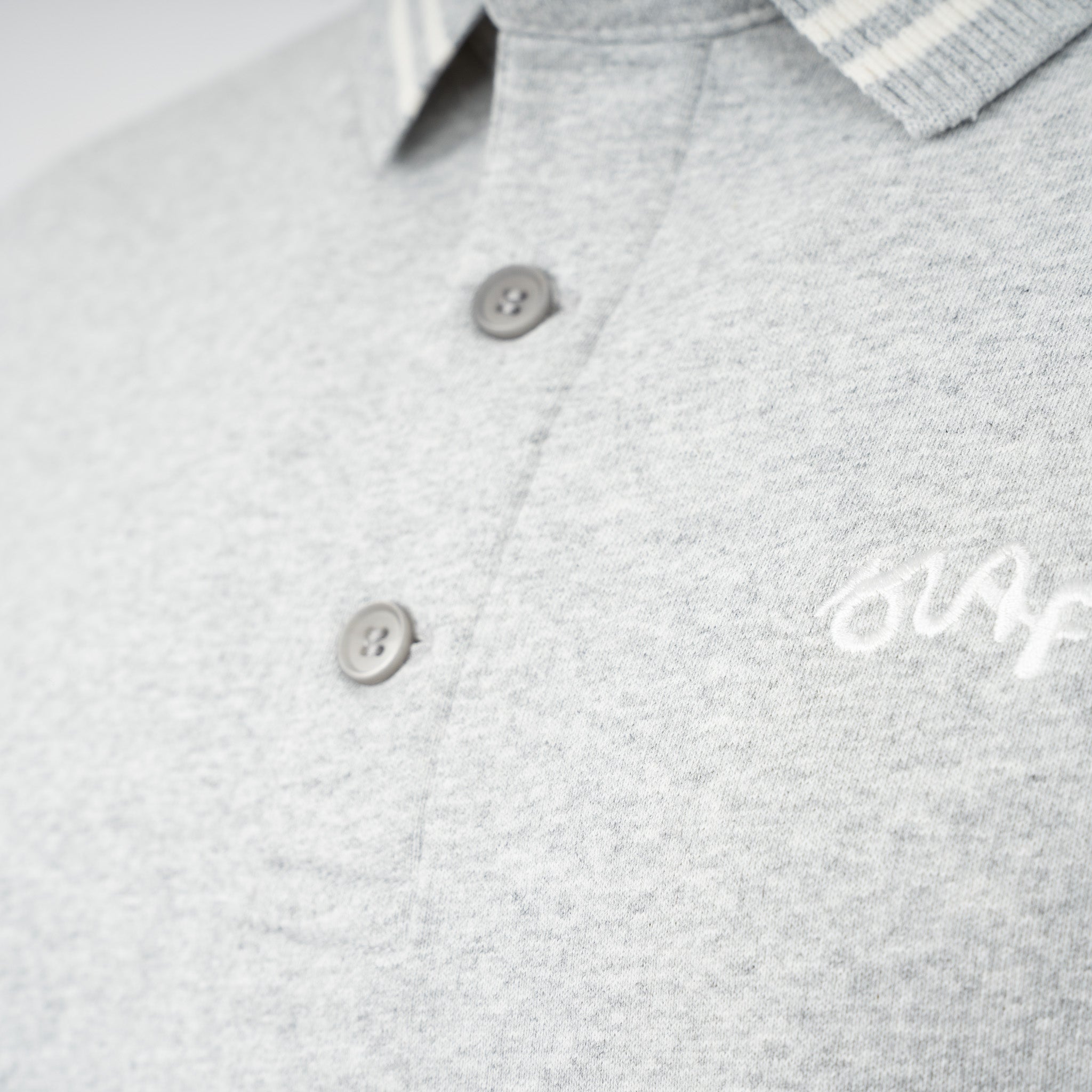 Olaf Polo Sweater Grijs | Tipping Detail Oversized