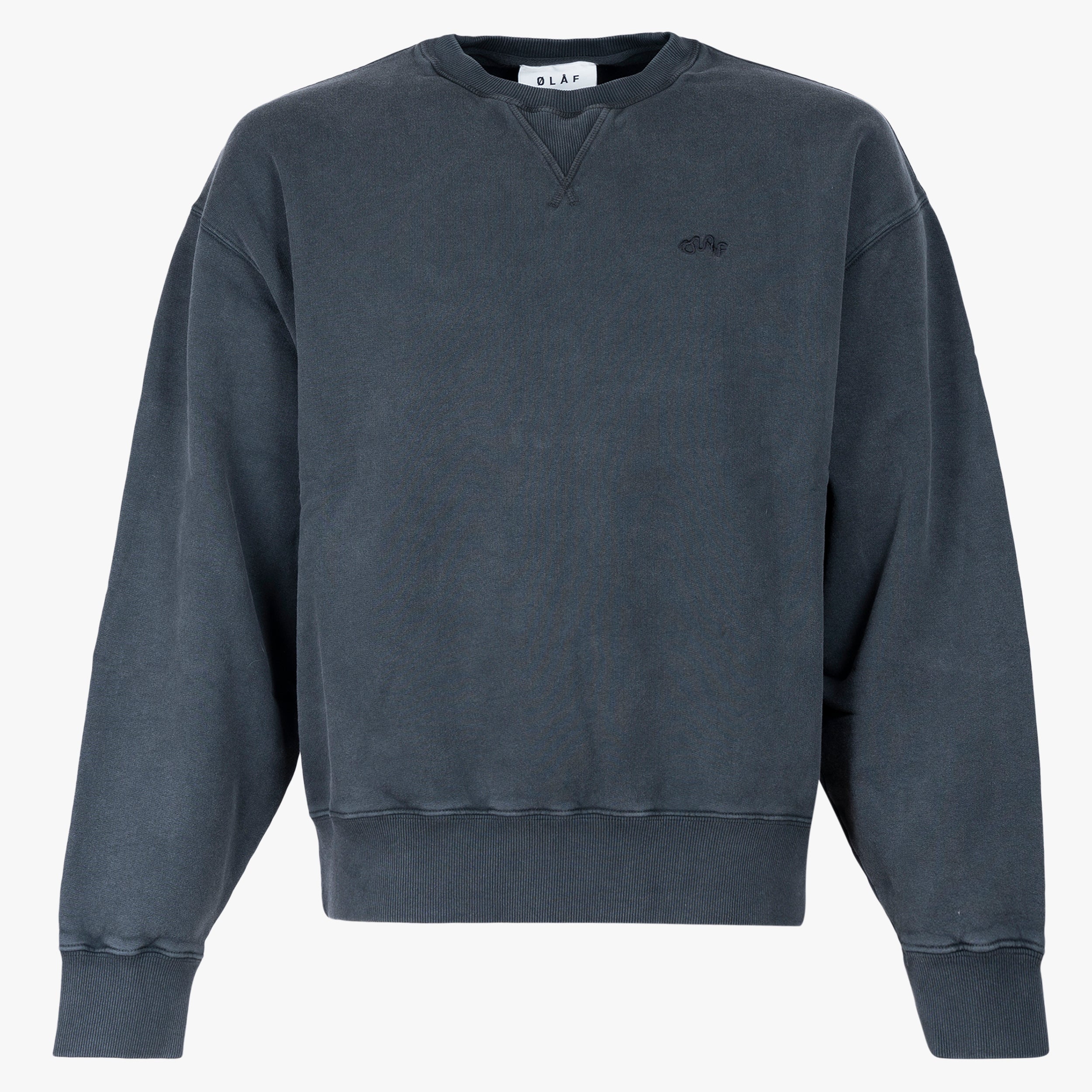 Olaf Sweater Grijs | Washed Signature Boxy Crewneck
