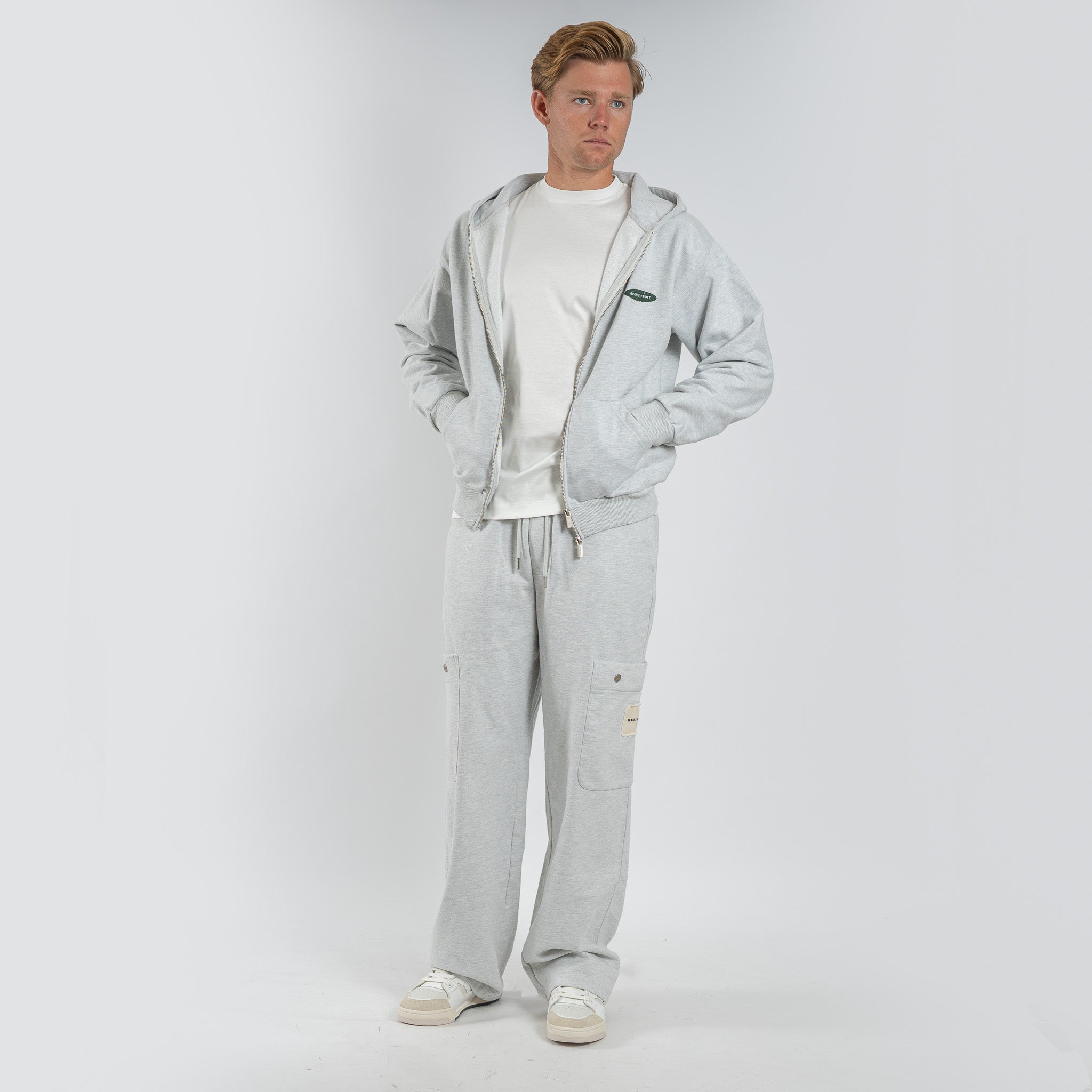 Bram's Fruit Vest Grijs | Distressed F*ck Off Zipper