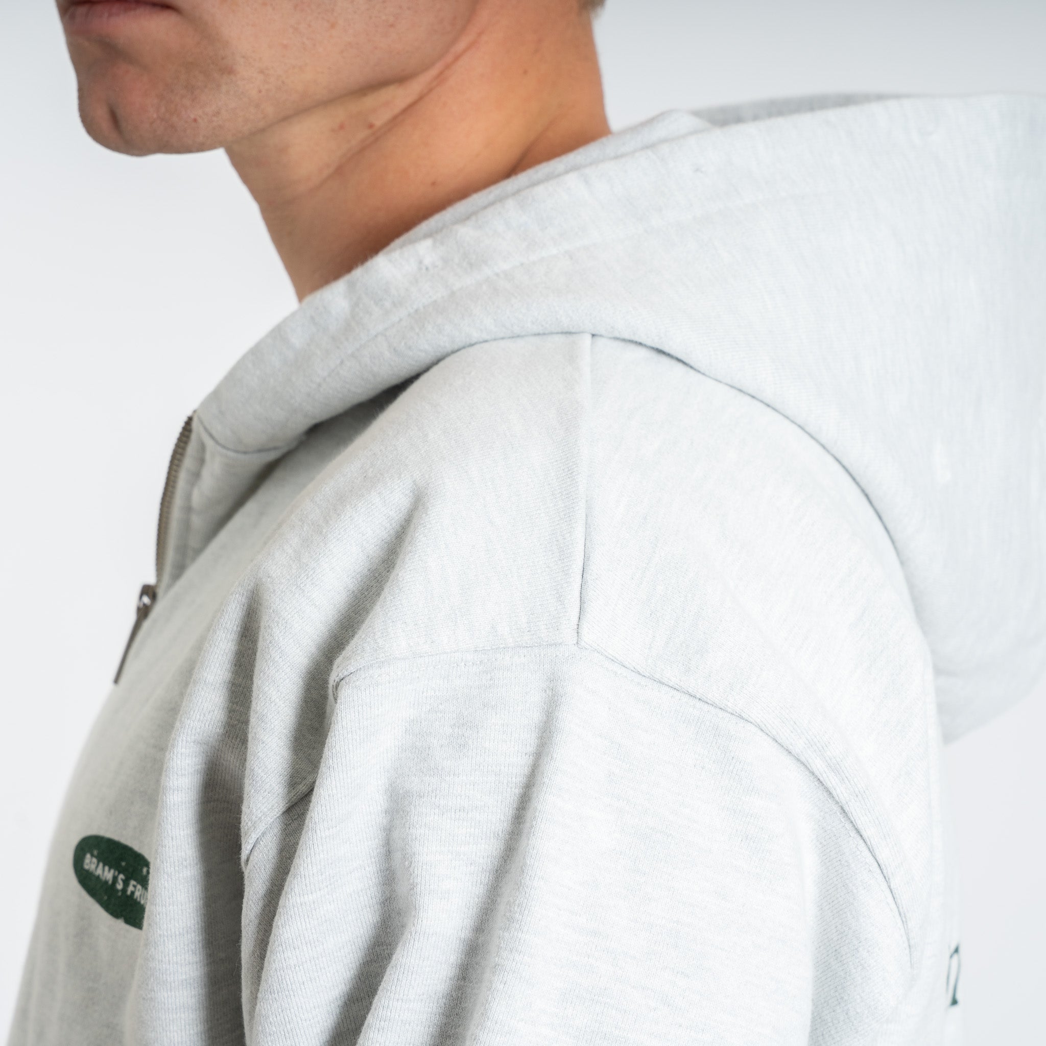 Bram's Fruit Vest Grijs | Distressed F*ck Off Zipper