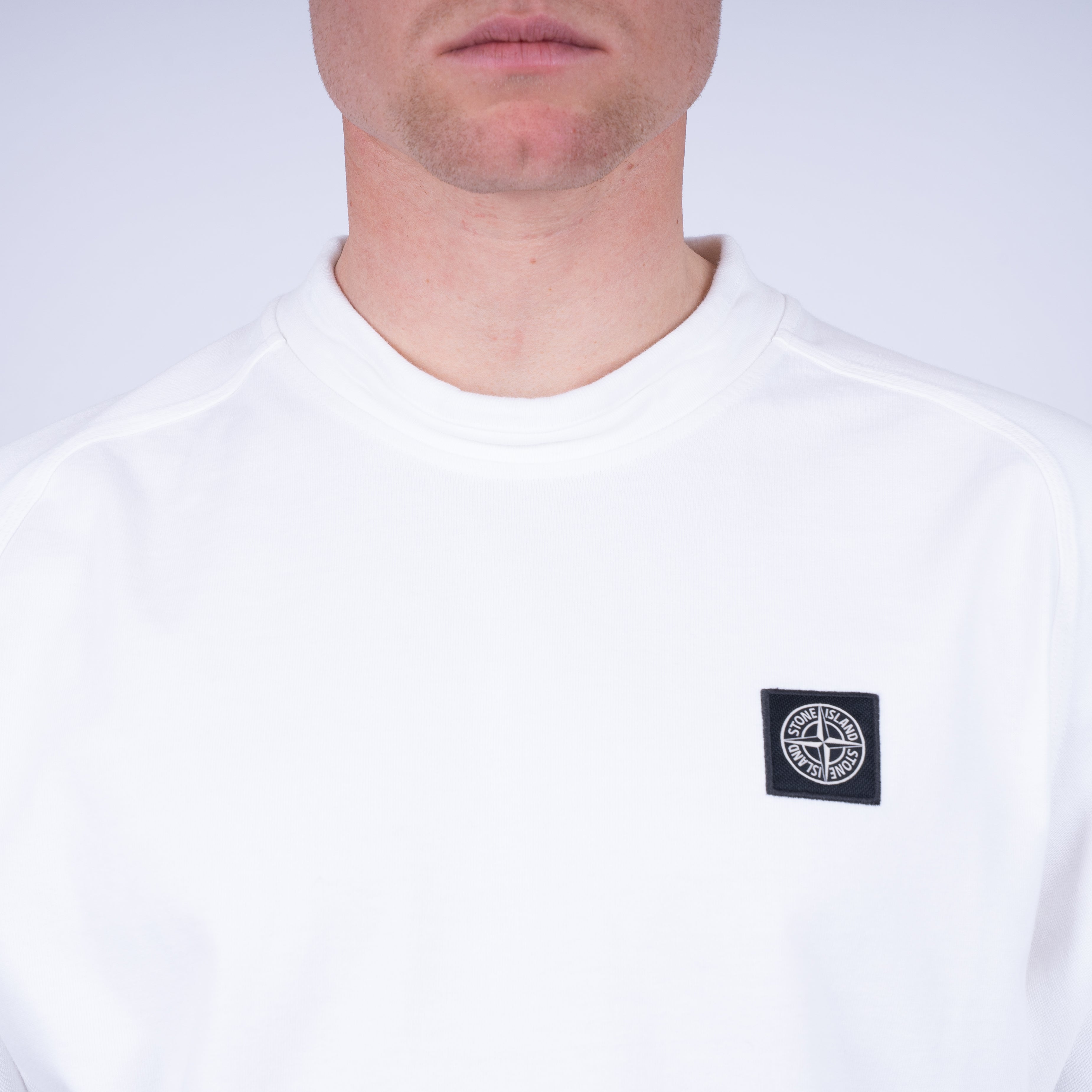 Stone Island T-Shirt Wit | Heavy Organic Cotton