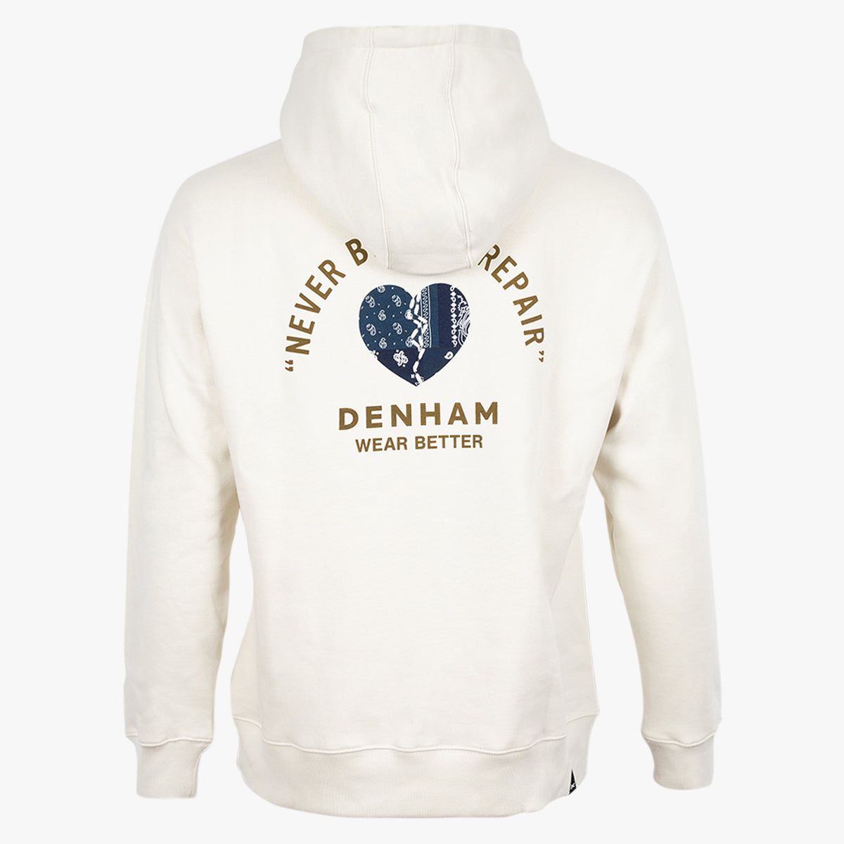 Denham Hoodie met Backprint Ecru | Wear Better Box Hoodie