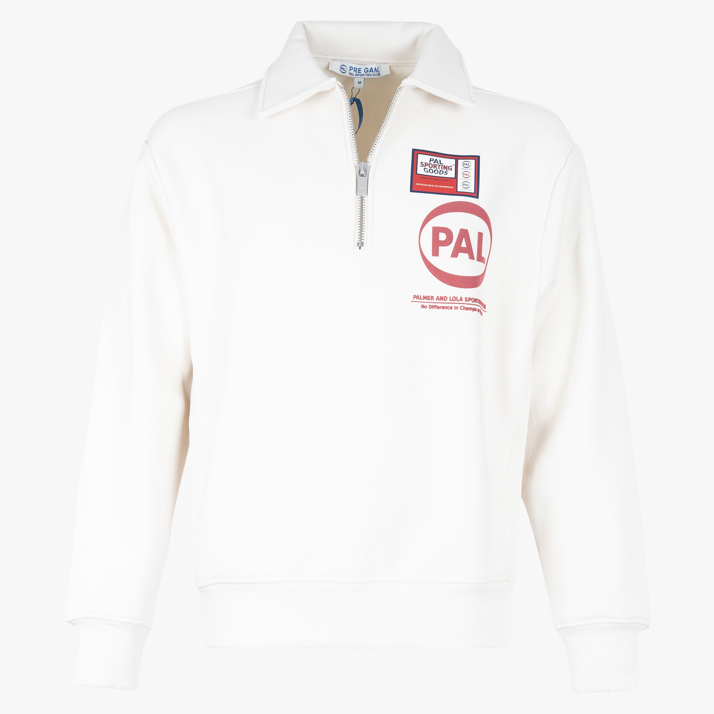 Pal Sporting Goods Sweater met Rits Crème | Pre Game