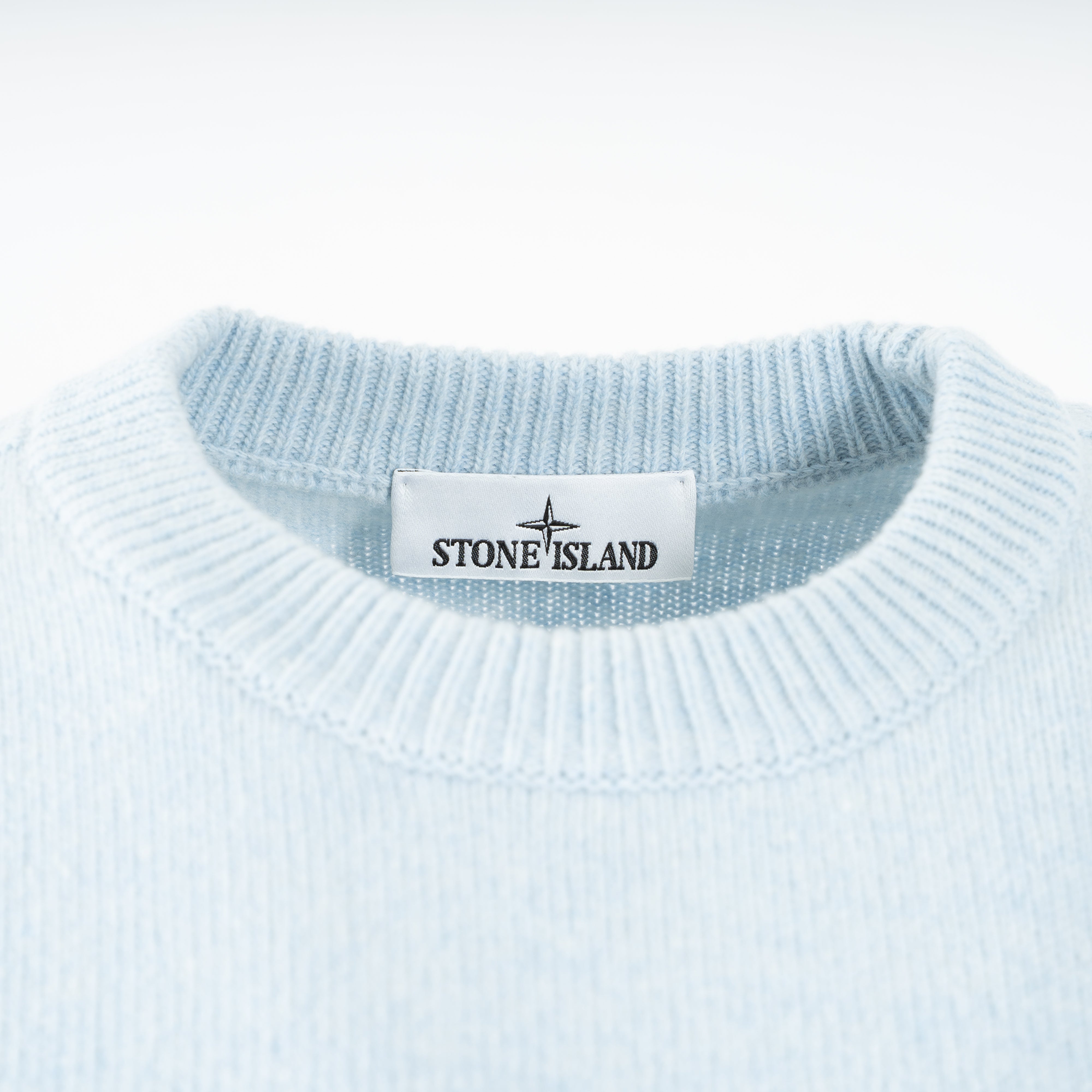 Stone Island Gebreide Trui Lichtblauw | Lambswool