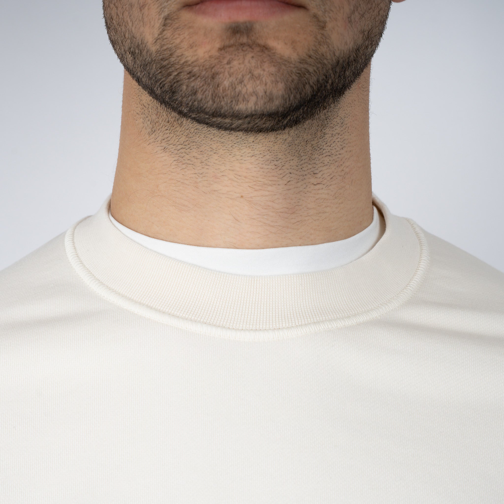 Stone Island Sweater Crème | Cotton Fleece