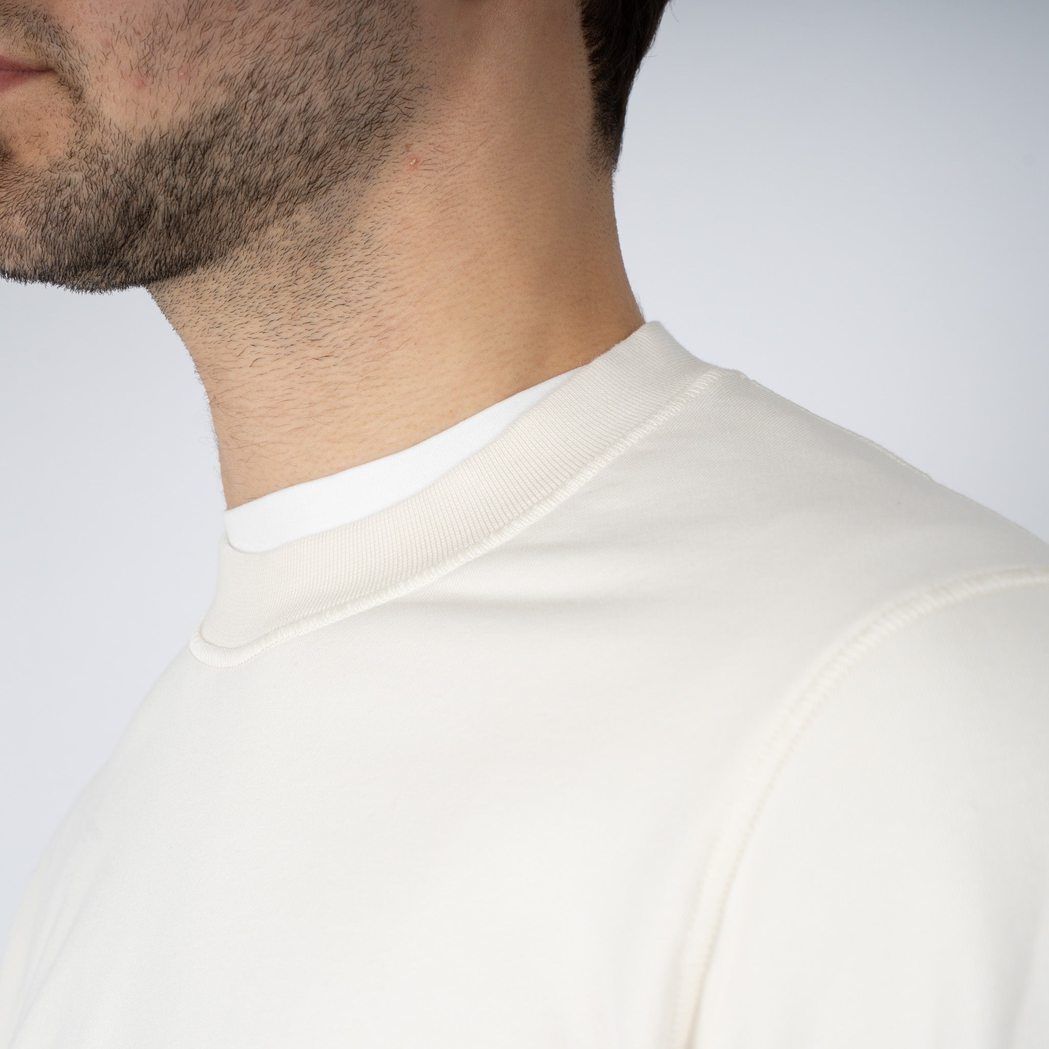 Stone Island Sweater Crème | Cotton Fleece