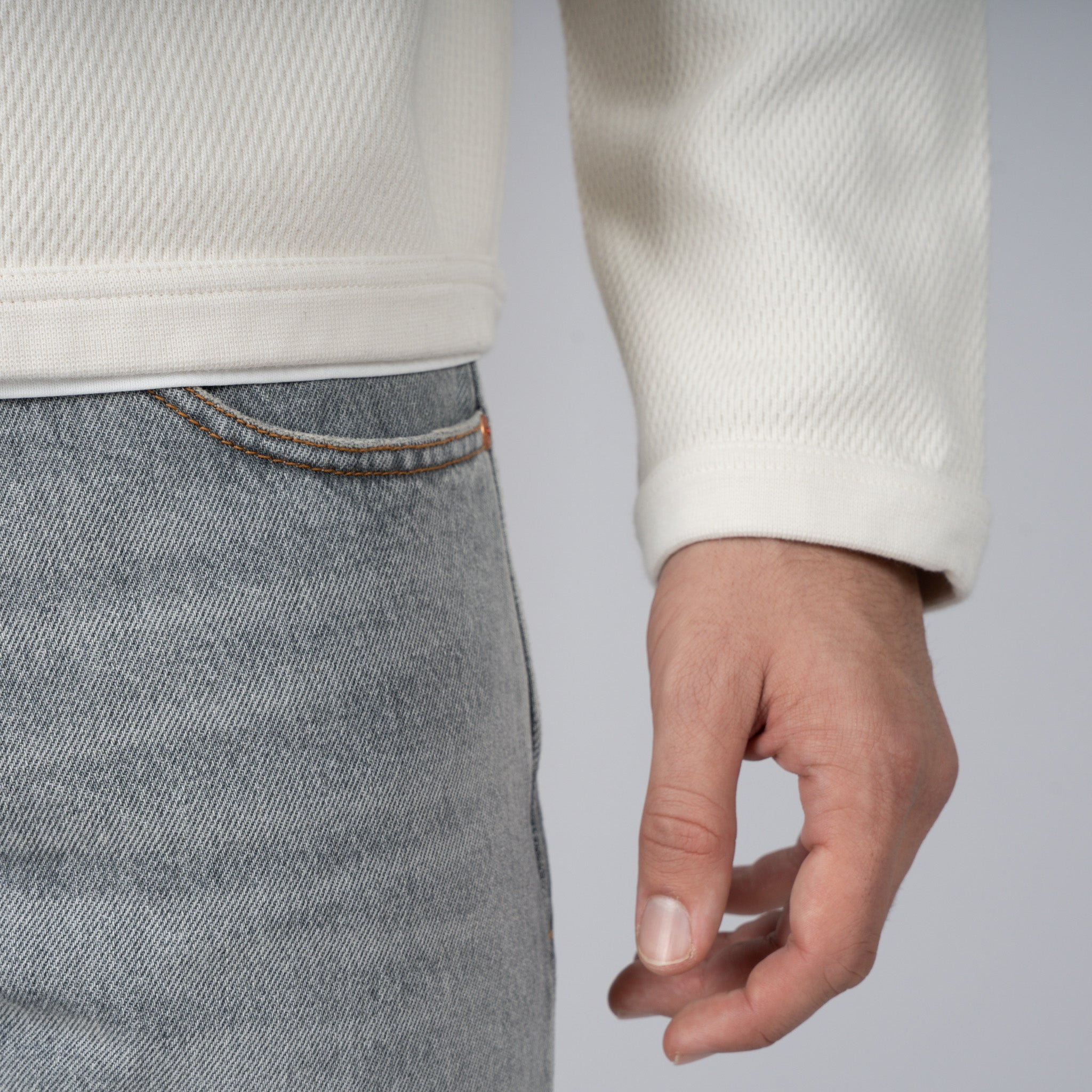 Stone Island Sweater Crème | Mesh Stitch