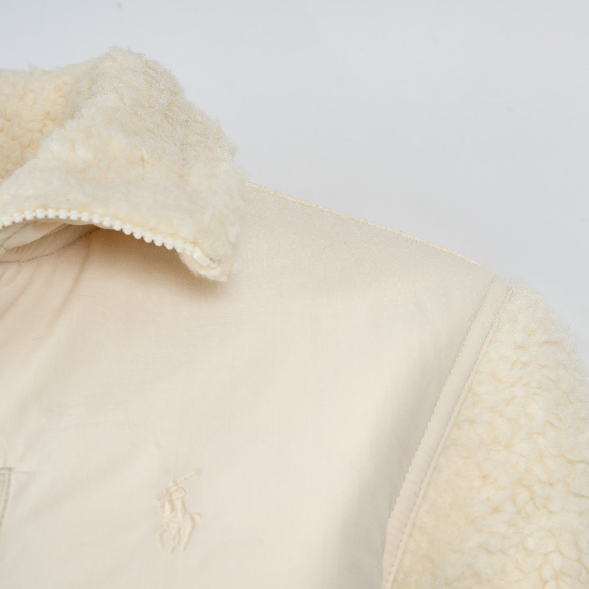 Ralph Lauren Hybride Sweater Met Rits Crème