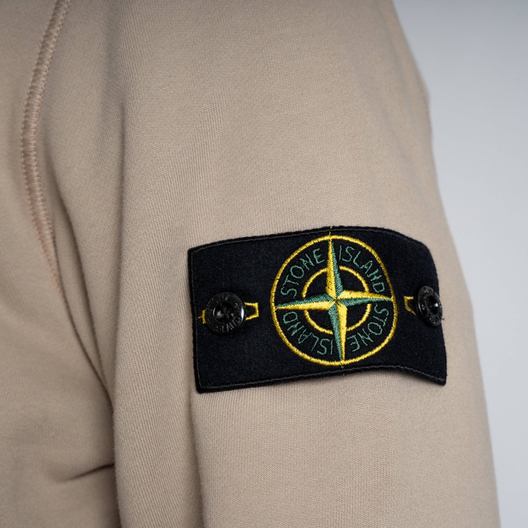 Stone Island Sweater met Rits Zand | Cotton Fleece