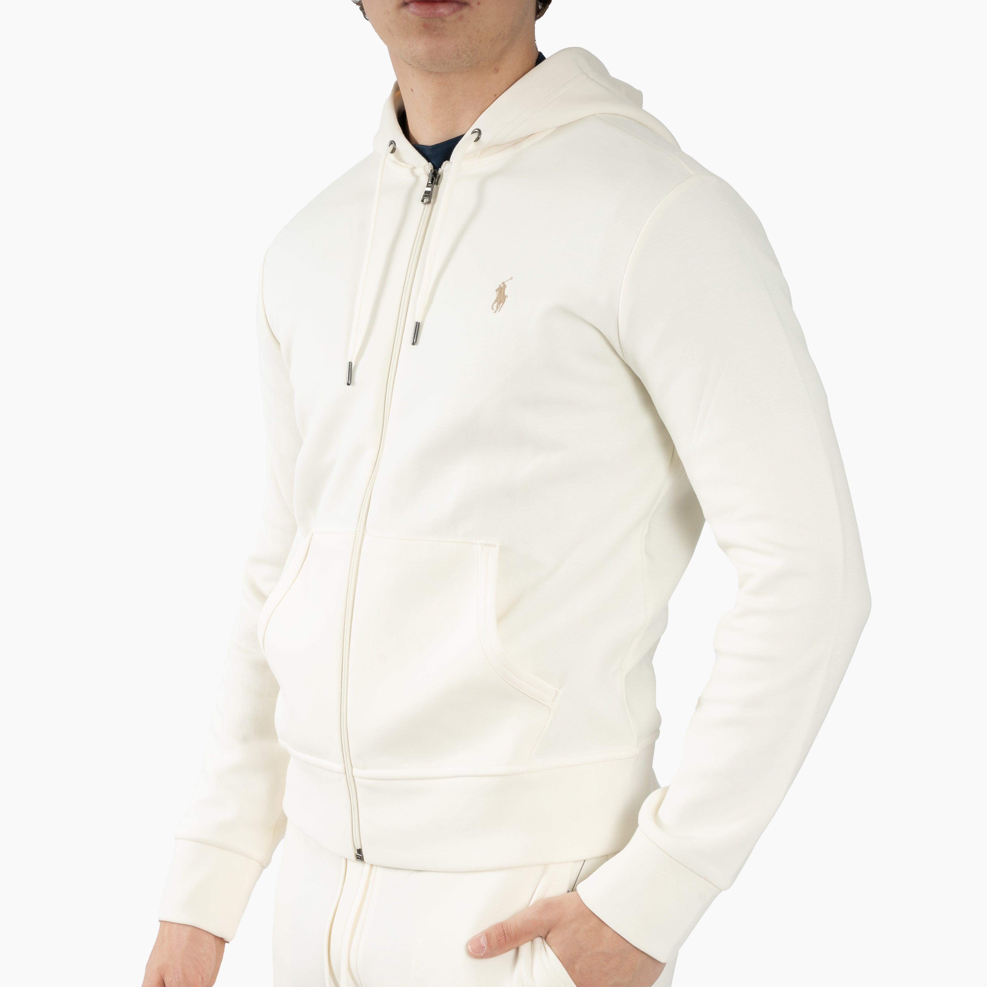 Ralph Lauren Vest Crème | Double-Knit Hoodie