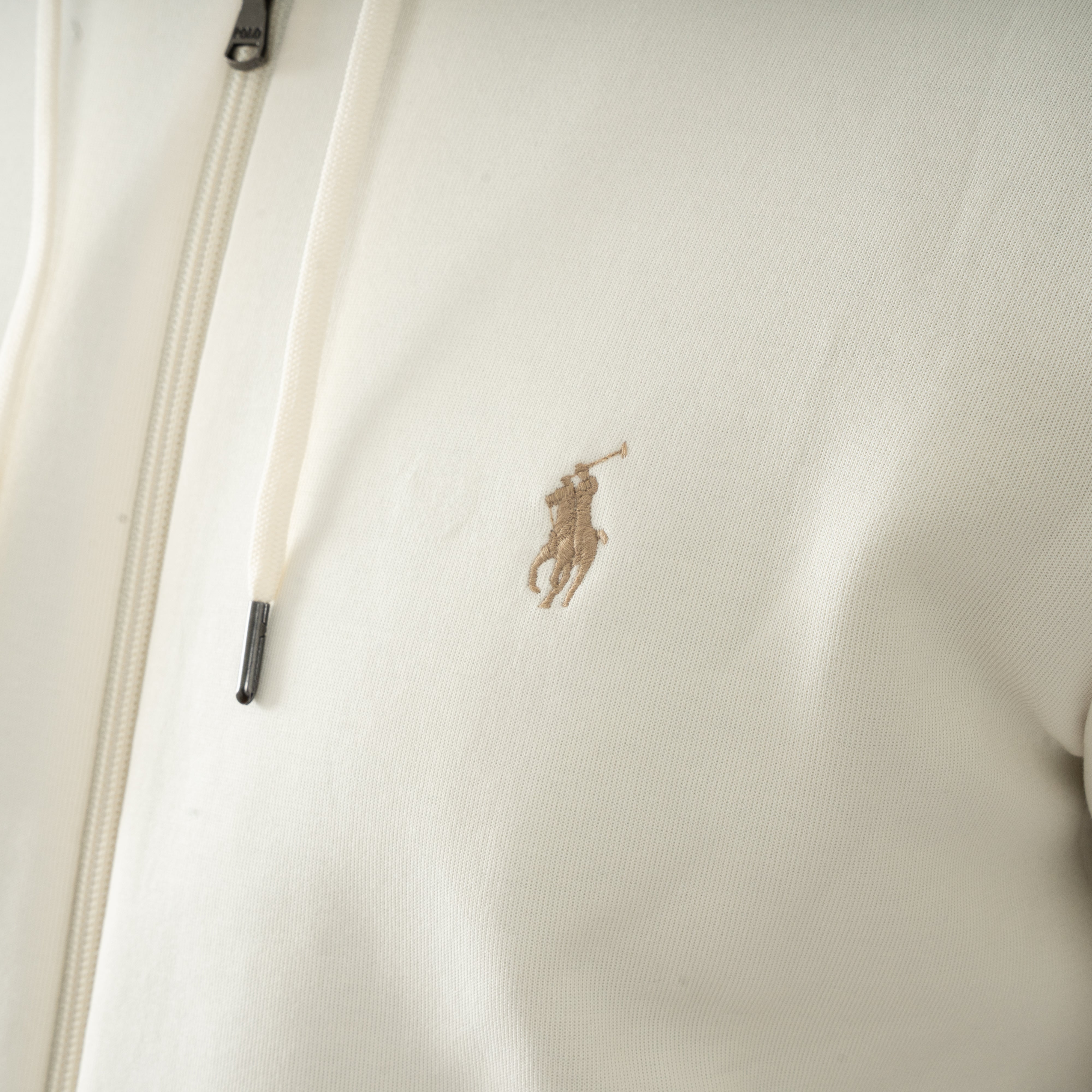 Ralph Lauren Vest Crème | Double-Knit Hoodie