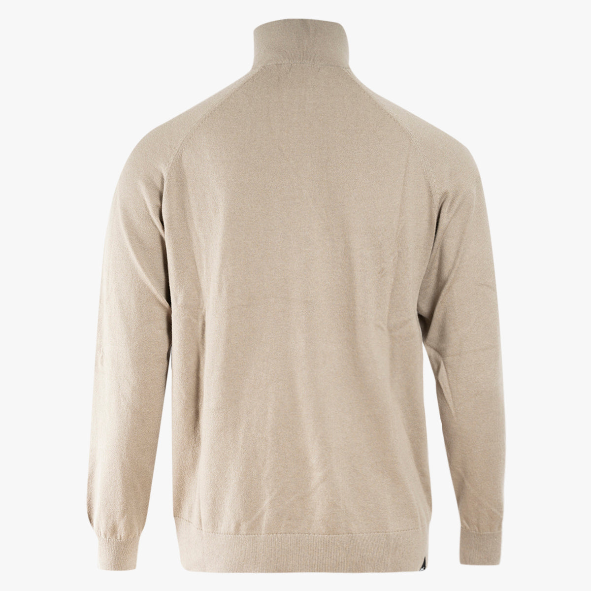 Denham Trui met Rits Beige | Scissor Raglan Half Zip