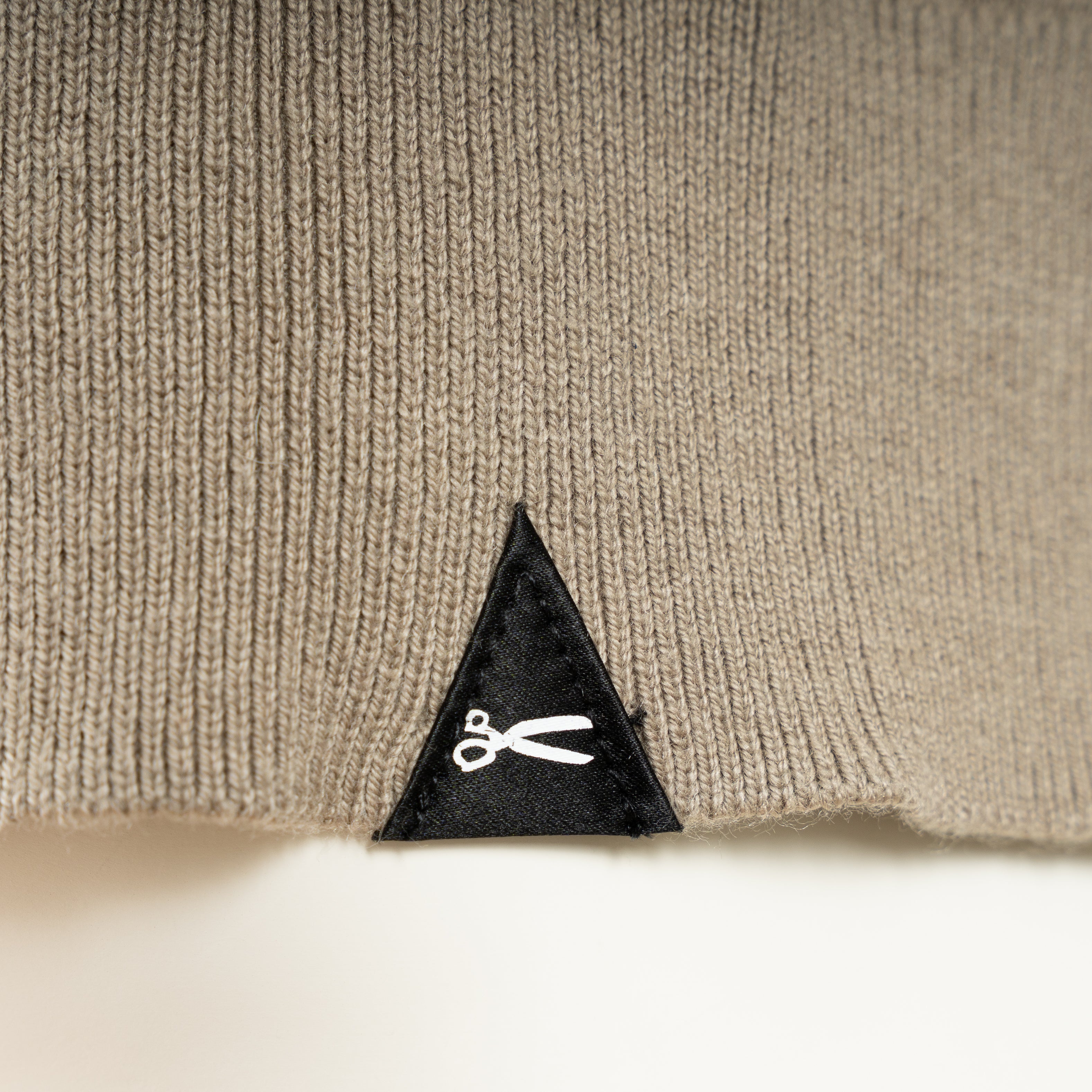Denham Trui met Rits Beige | Scissor Raglan Half Zip