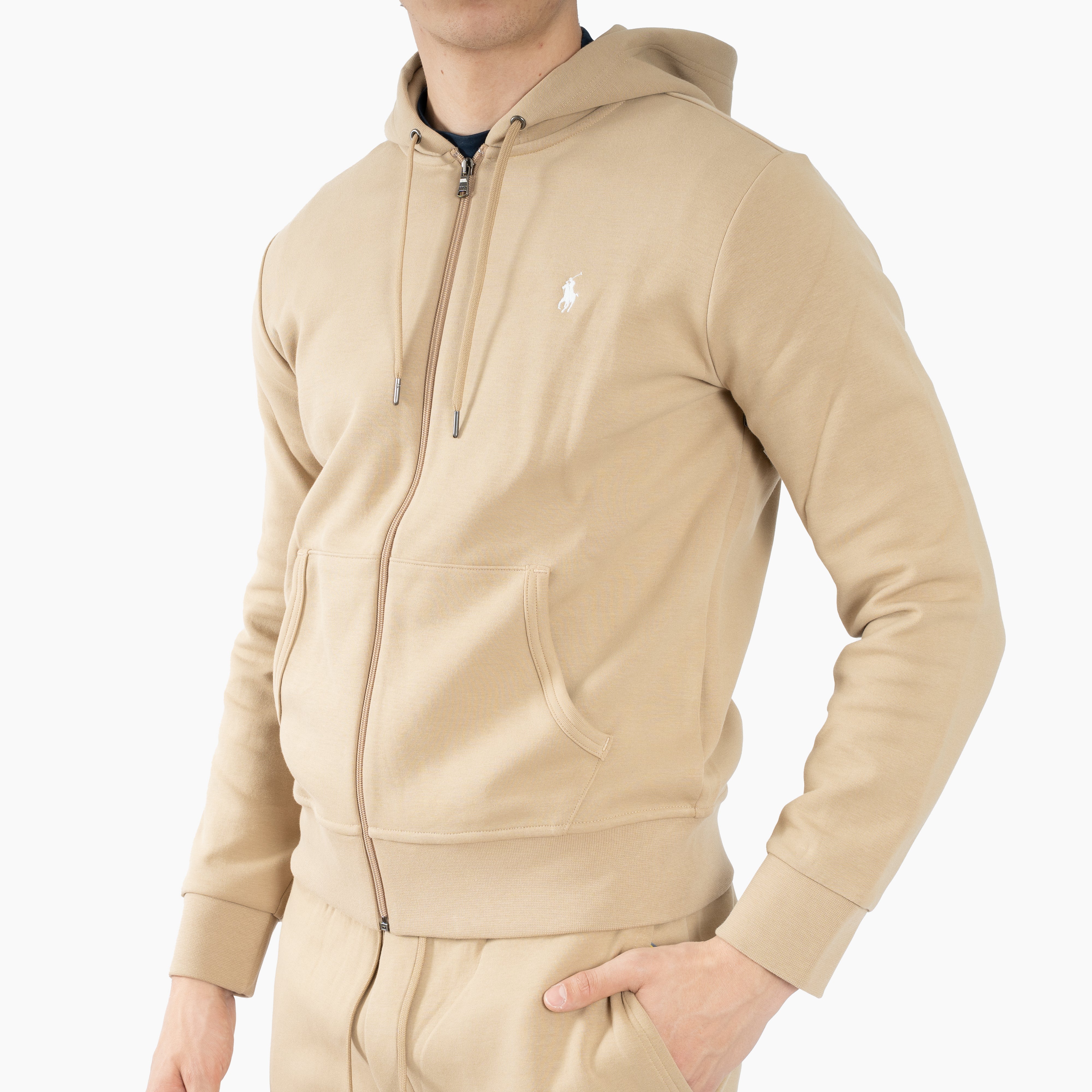 Ralph Lauren Vest Zand | Double-Knit Hoodie
