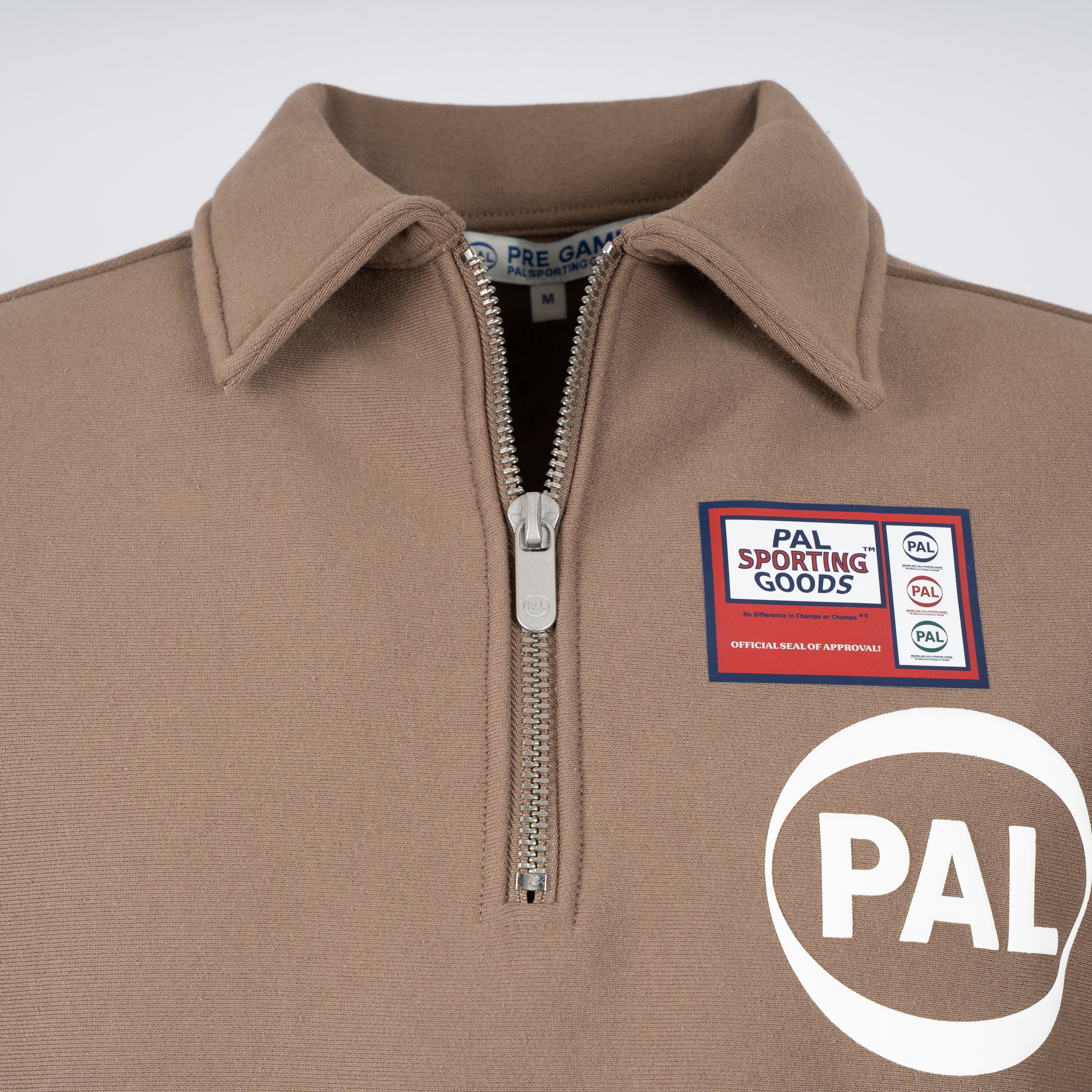 Pal Sporting Goods Sweater met Rits Bruin | Pre Game
