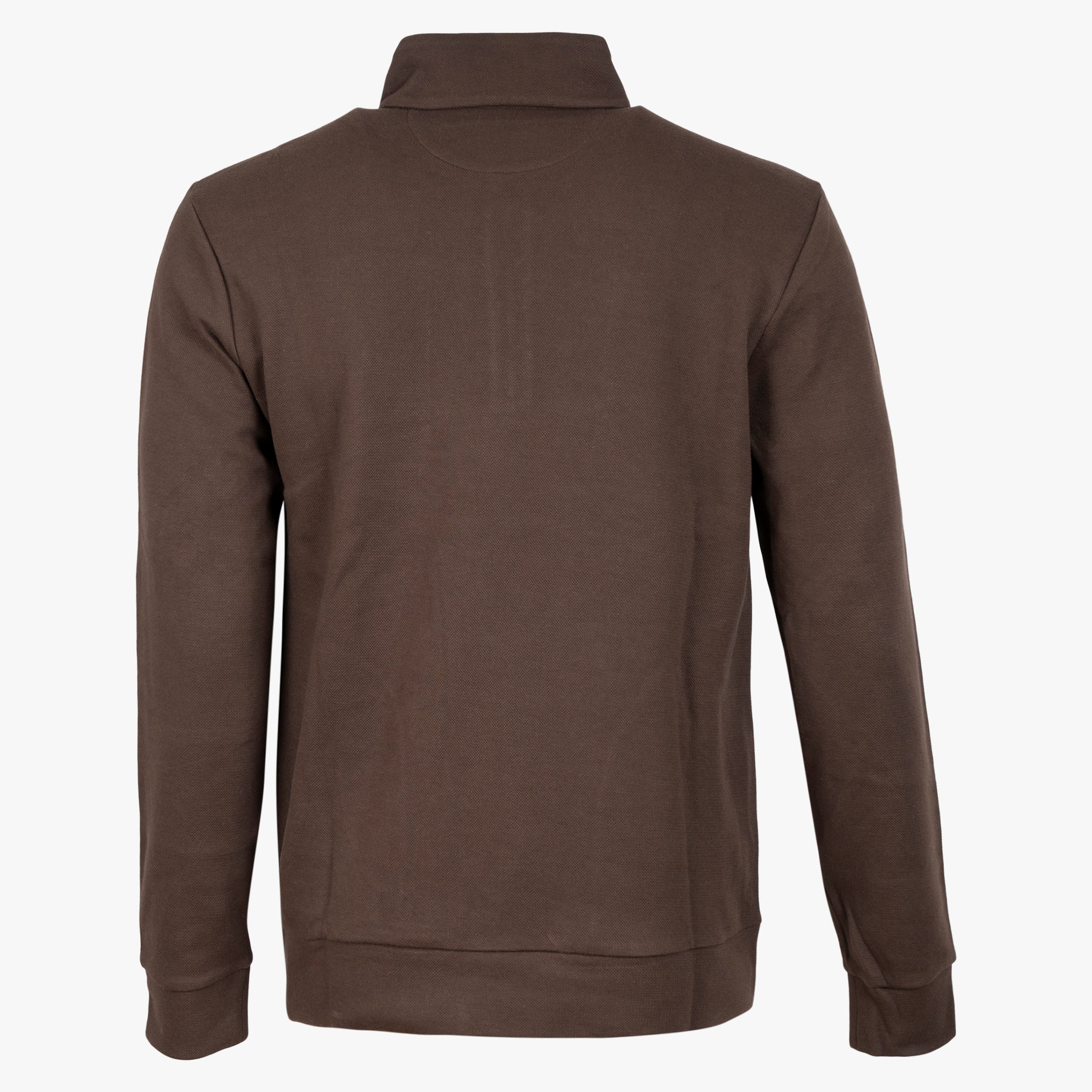 Ralph Lauren Gebreide Trui met Rits Bruin | Double-Knit Mesh