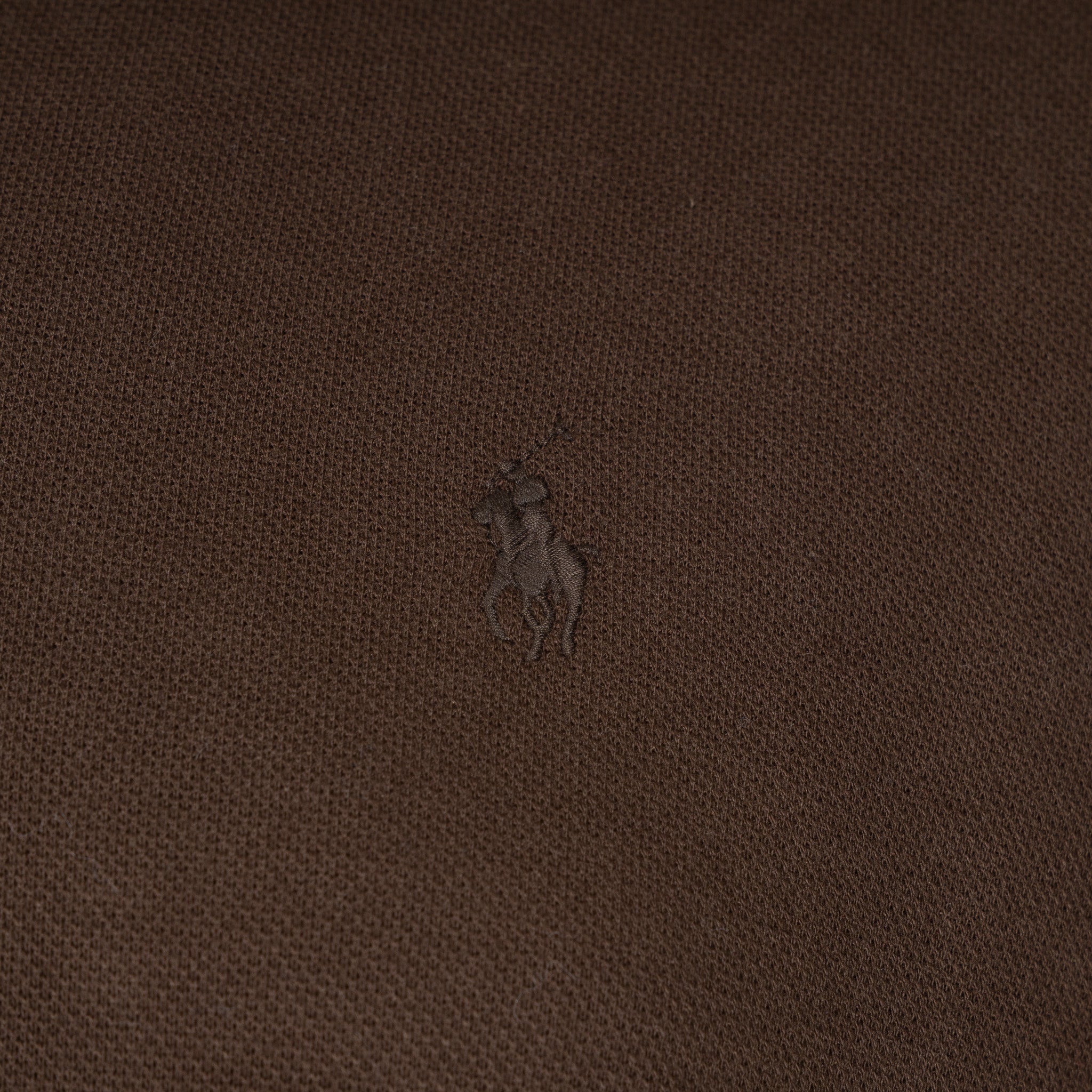 Ralph Lauren Gebreide Trui met Rits Bruin | Double-Knit Mesh