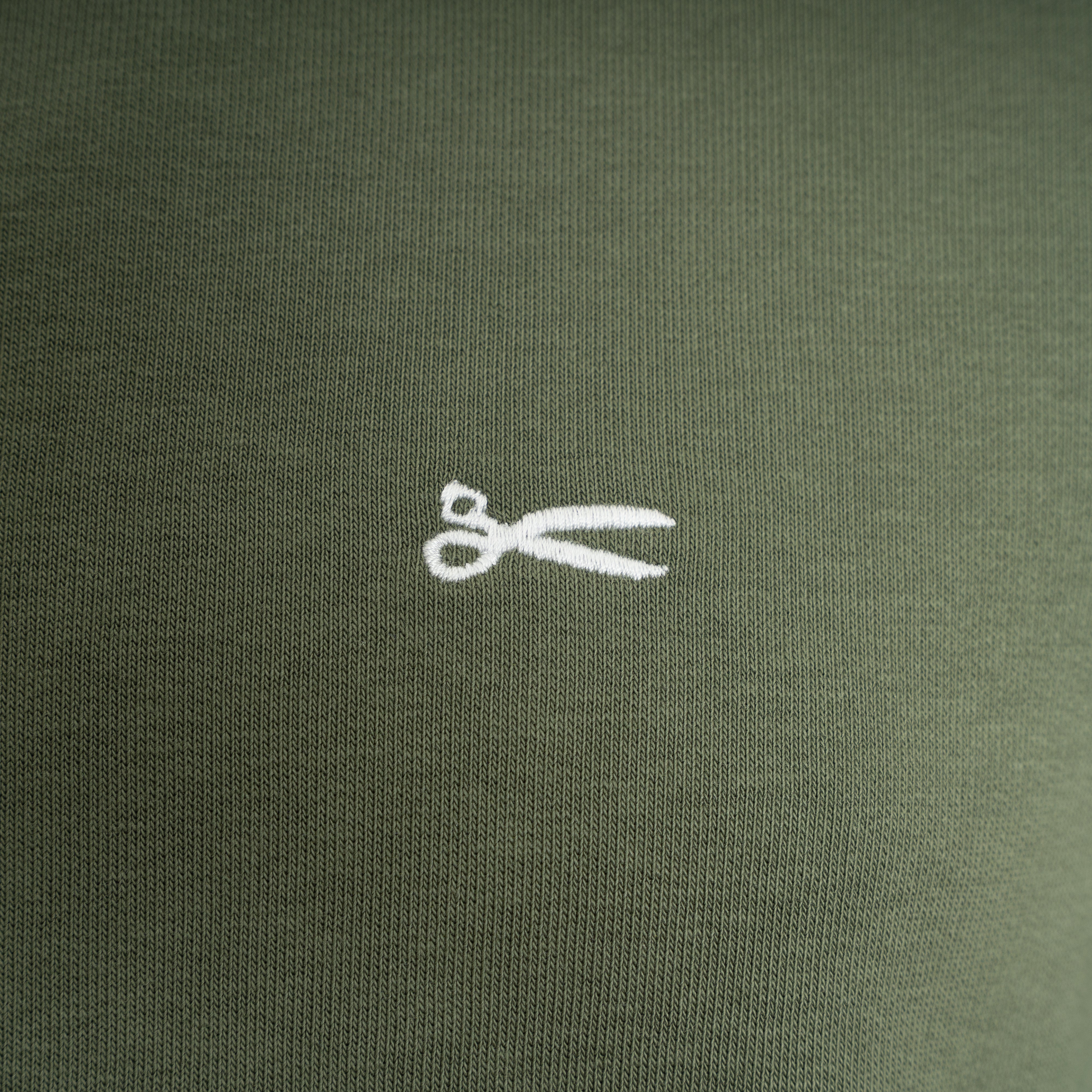 Denham Sweater Groen | Scissor Crewneck