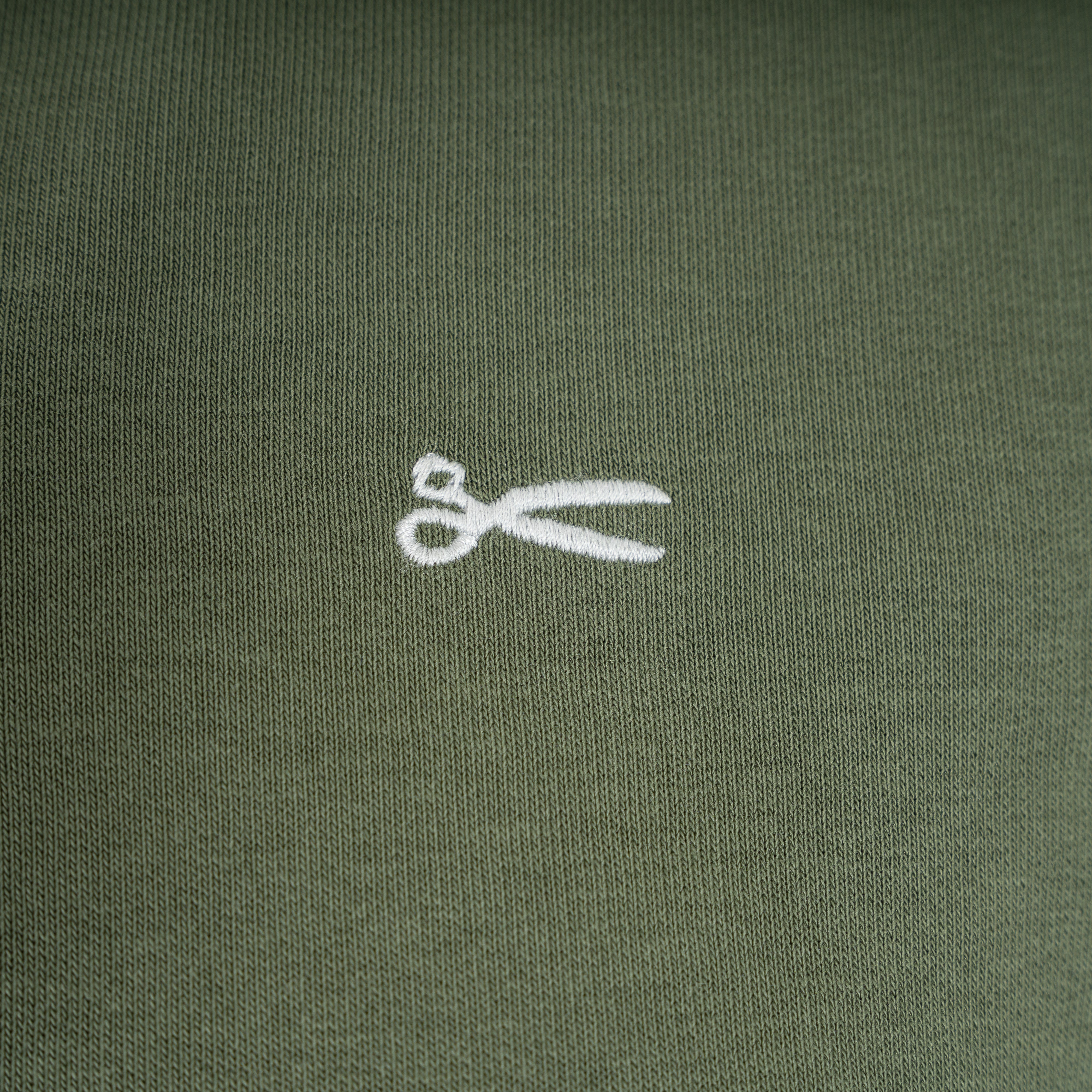 Denham Sweater met Rits Groen | Scissor Half Zip