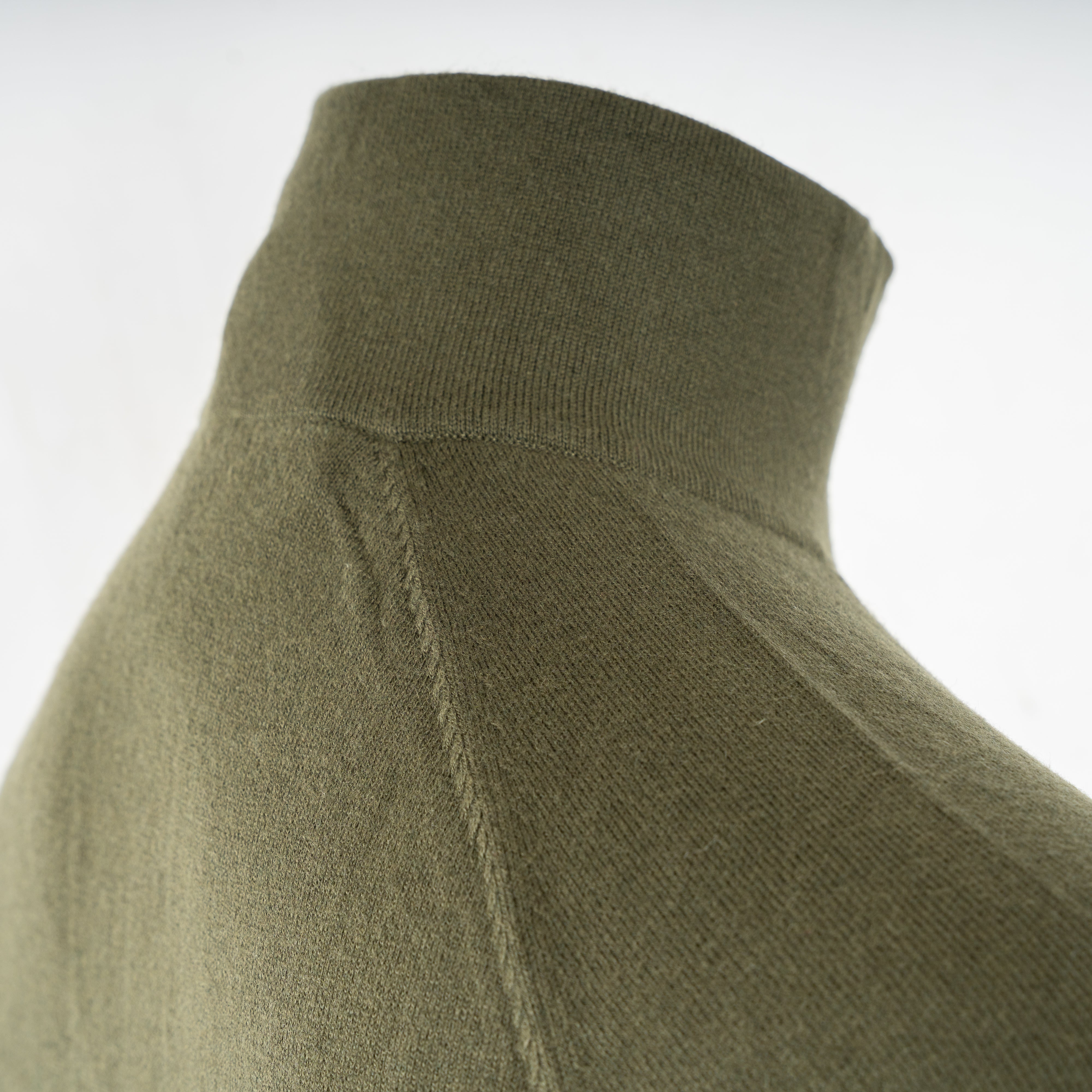 Denham Trui met Rits Groen | Scissor Raglan Half Zip