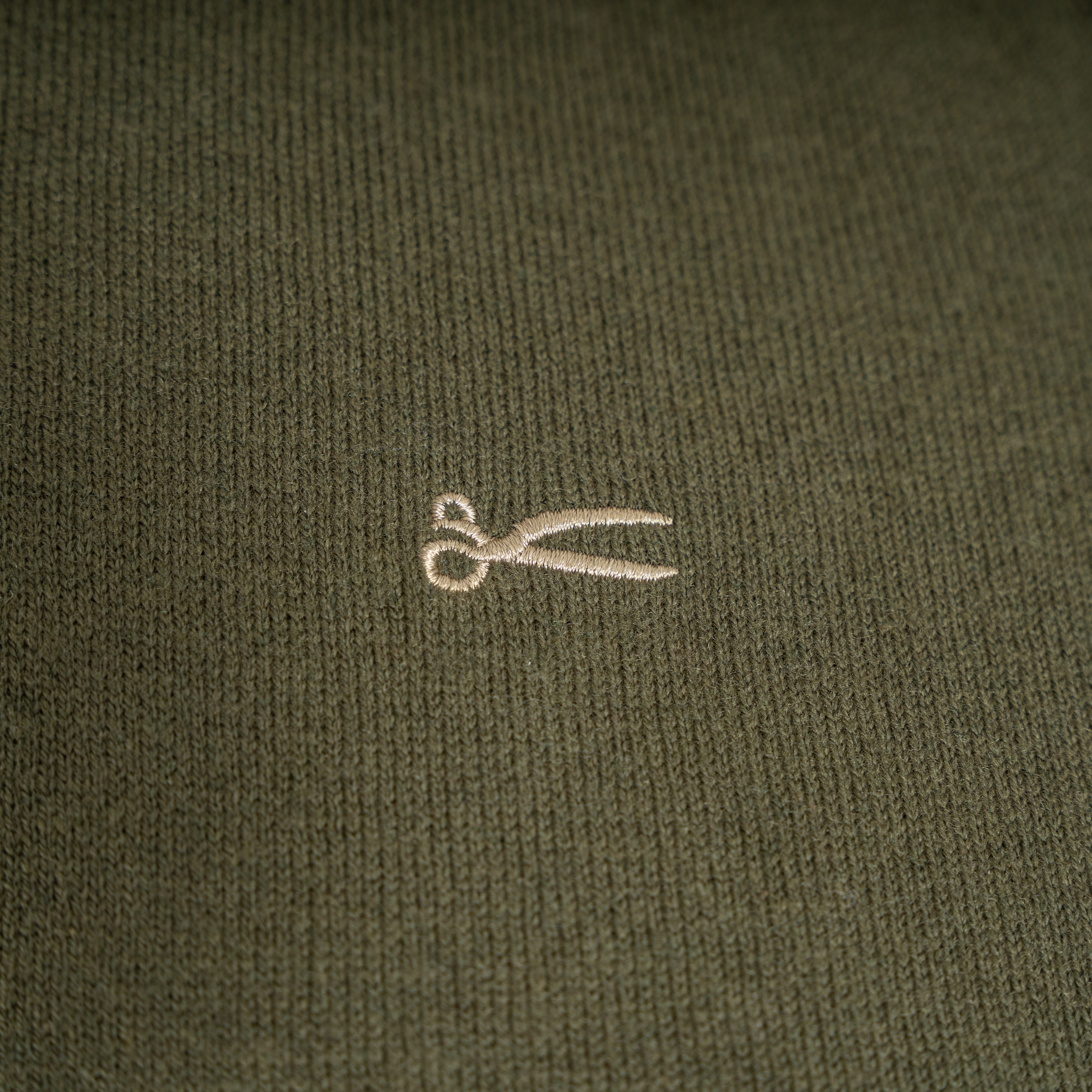 Denham Trui met Rits Groen | Scissor Raglan Half Zip